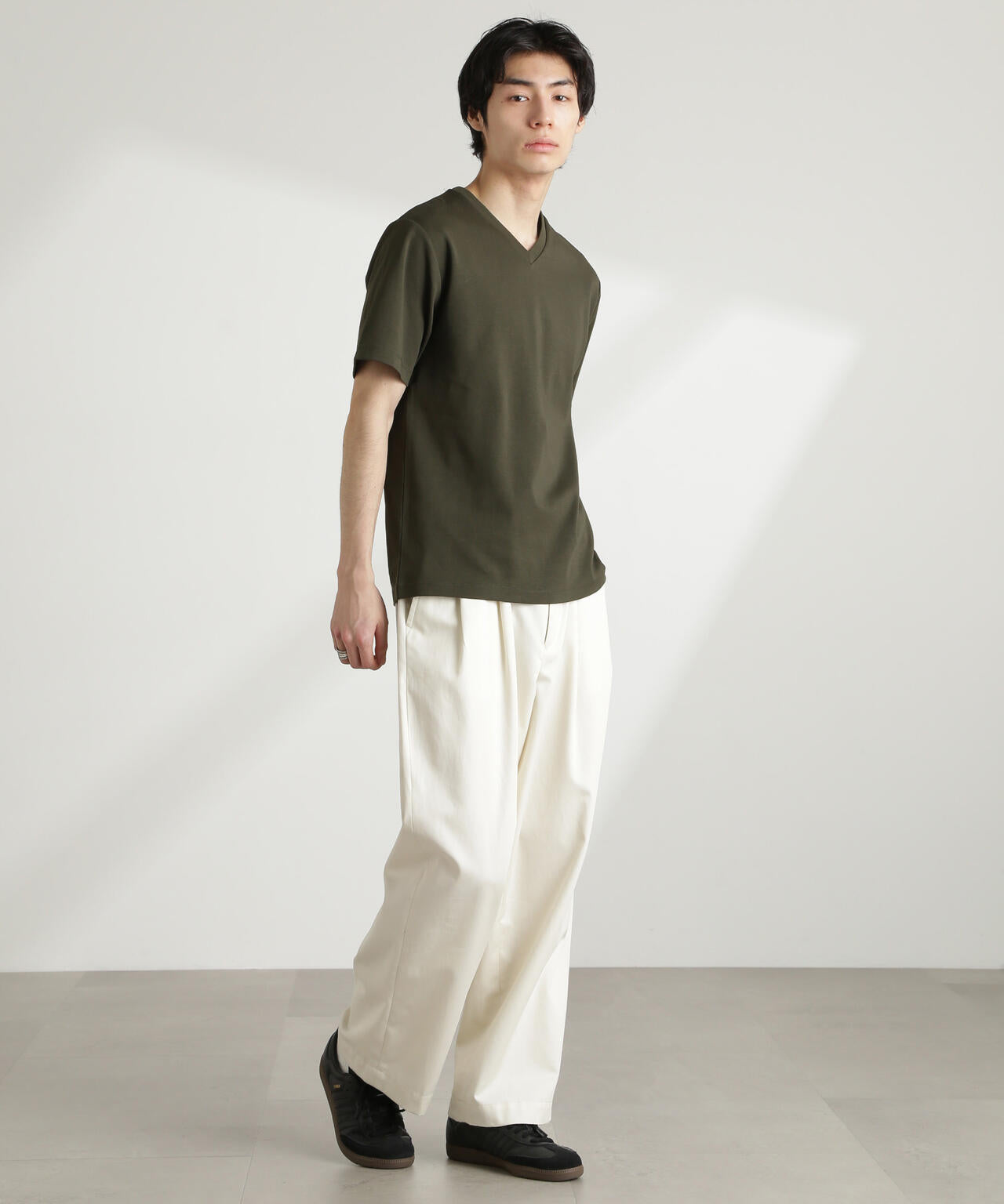 ダブルスムースVネックTシャツ 半袖 6725124214