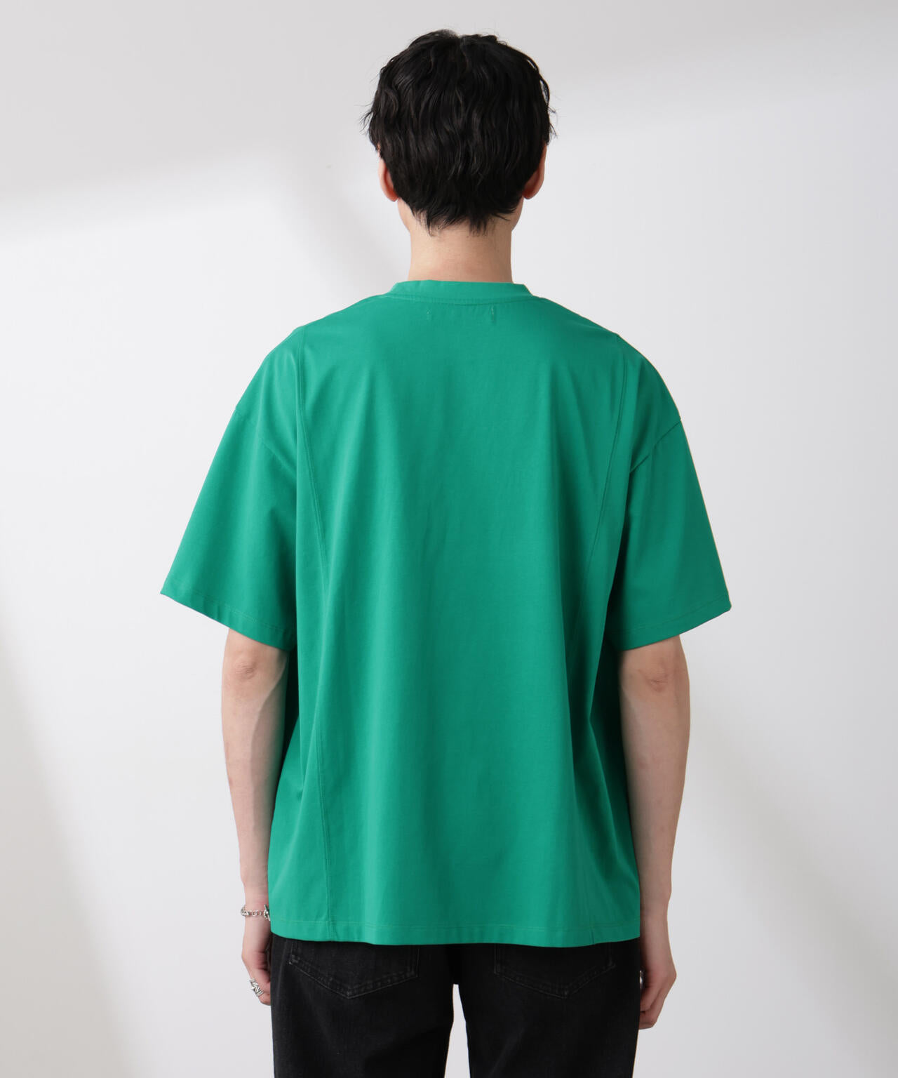 「NJ/CLUB」 ENRICHプリント切り替え Tシャツ 6685124223