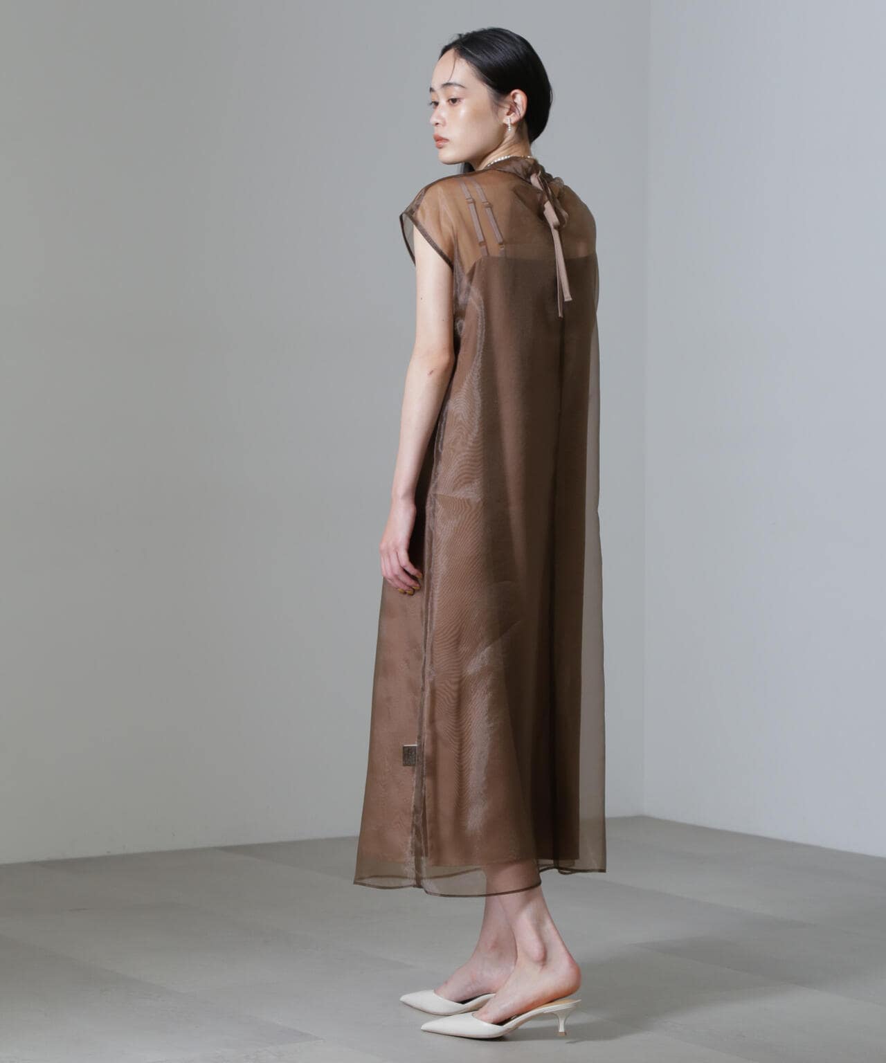 Kaene/アシメインナーオーガンジードレス 6714219025