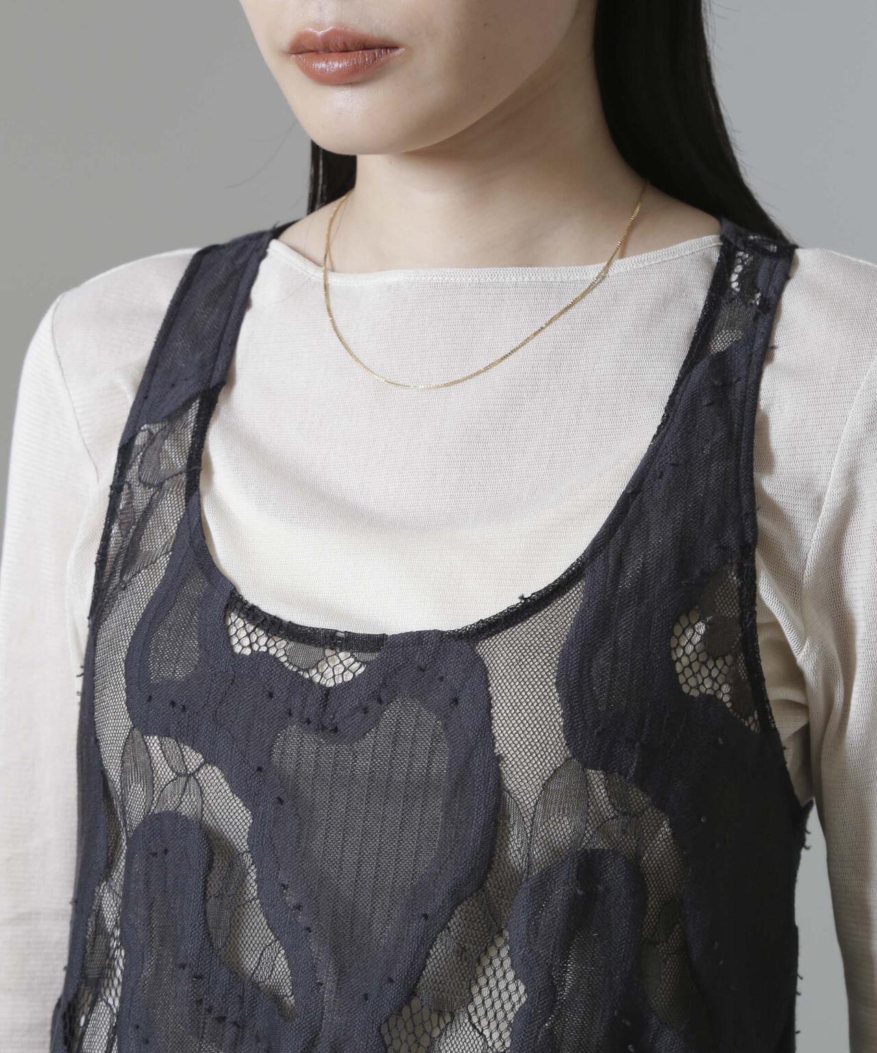 ESTHE/Sheer Lace Slip Dress 6714219022