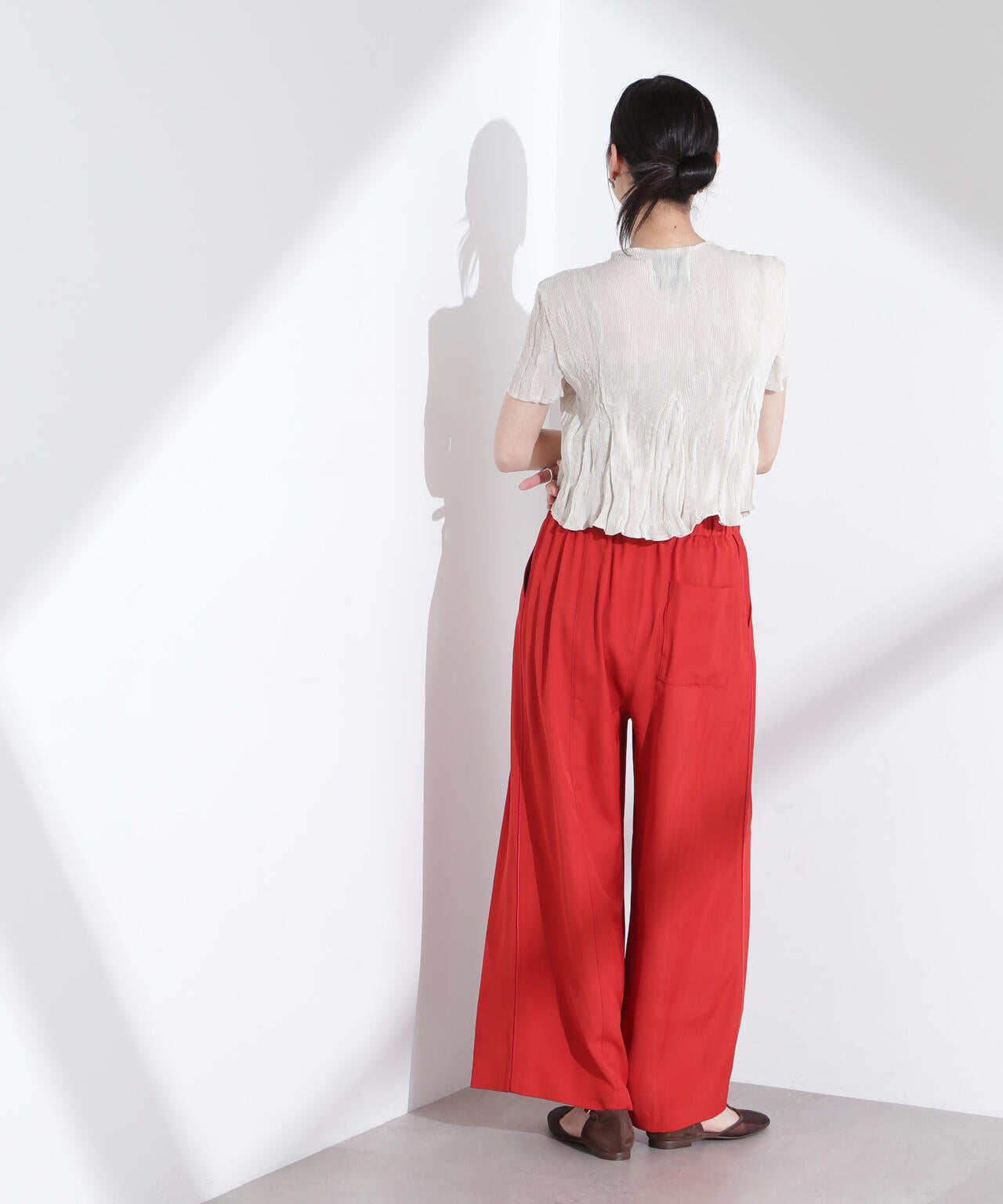ANTHEM A/SILKY VISCOSE FLARE EASY PANTS 6715127043