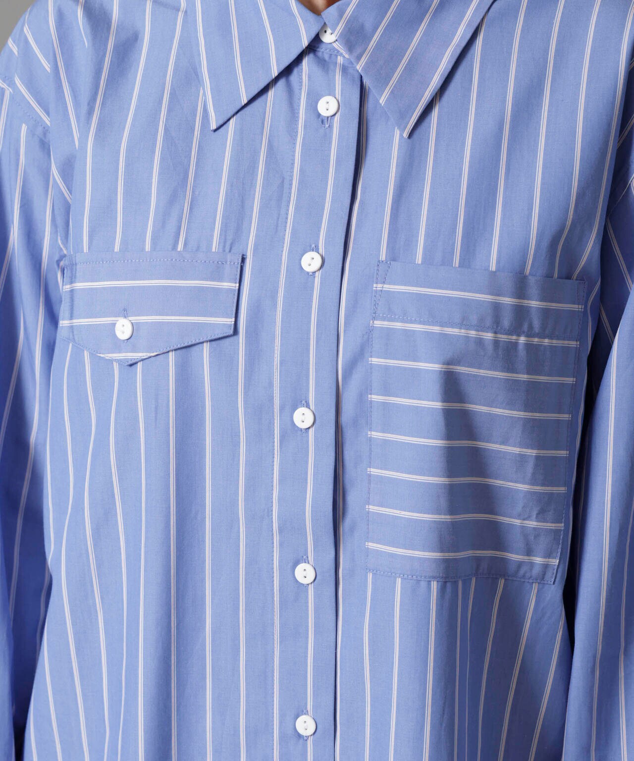 Baum und Pferdgarten/Striped Cotton Poplin シャツ 6714220012