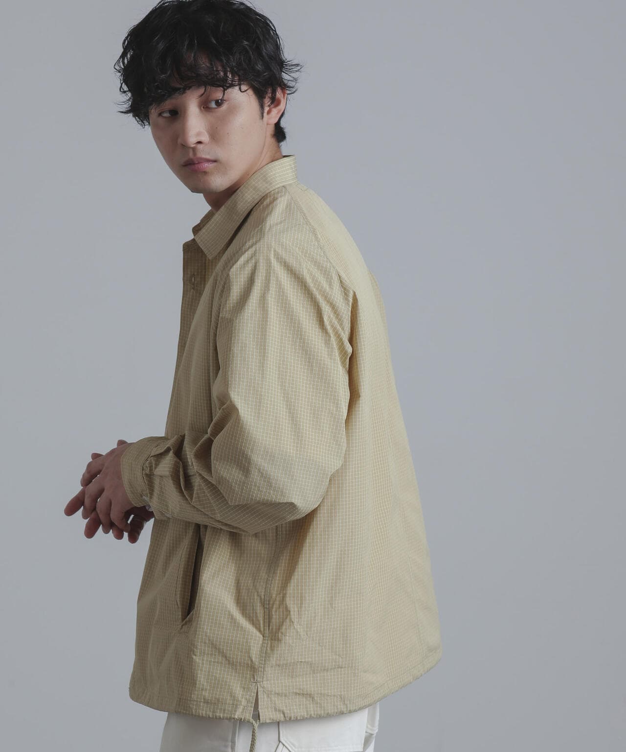 総柄サイドスピンドルコーチシャツジャケット 6684112216