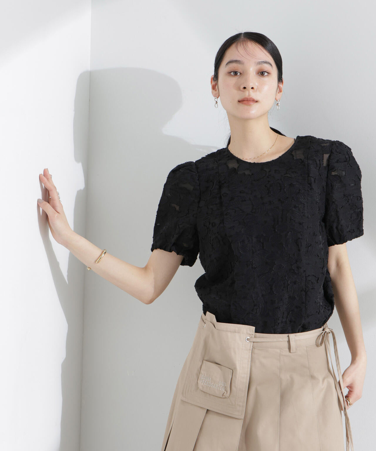 BAUM UND PFERDGARTEN/Flower Jacquard トップス 6715121004