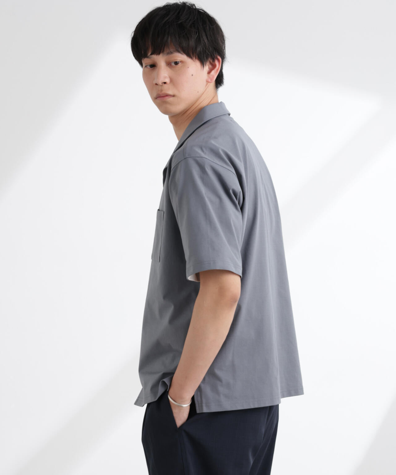 ドライジャージーオープンカラーシャツ 半袖(セットアップ可) 6725121216