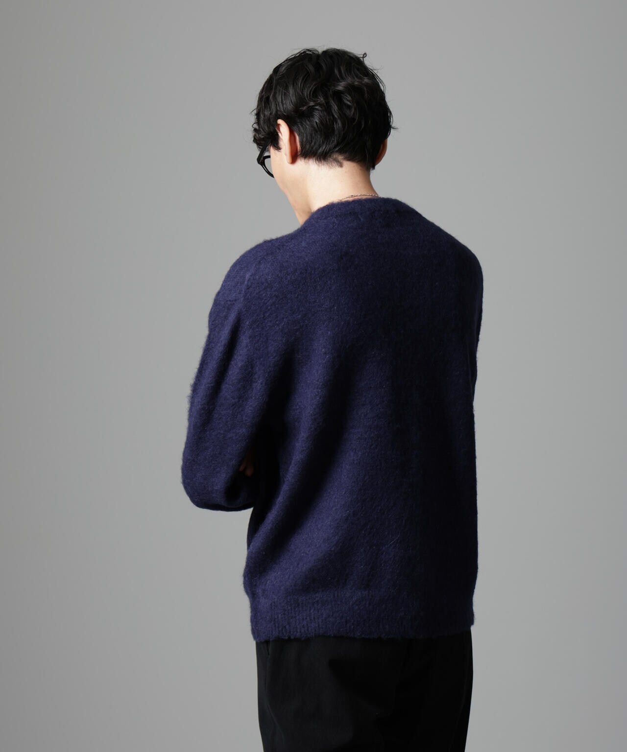 モヘヤブレンド起毛クルーネックニット 6684222257