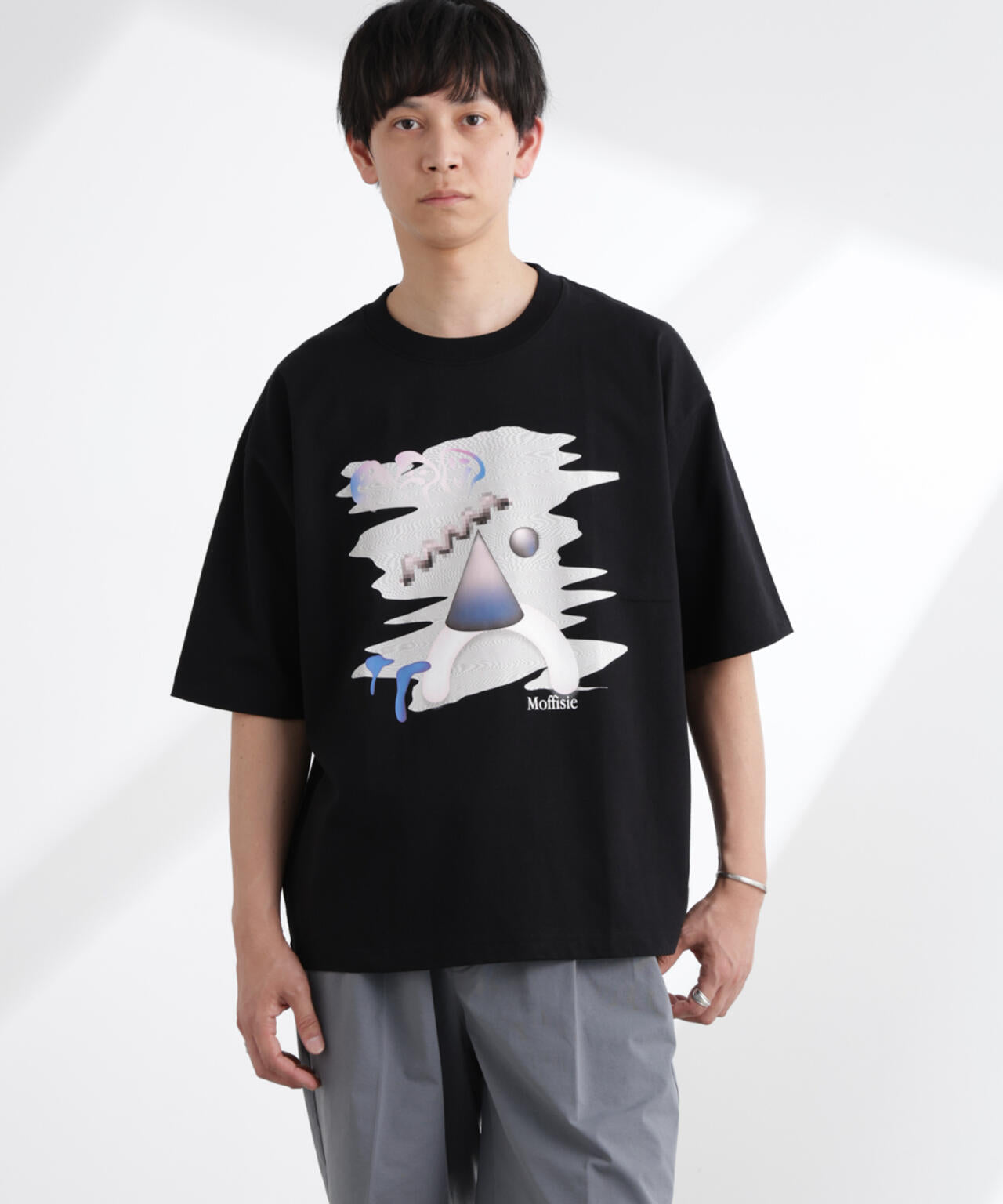 「MOFFISIE」1.0オリジナルプリント Tシャツ 半袖 6725124225
