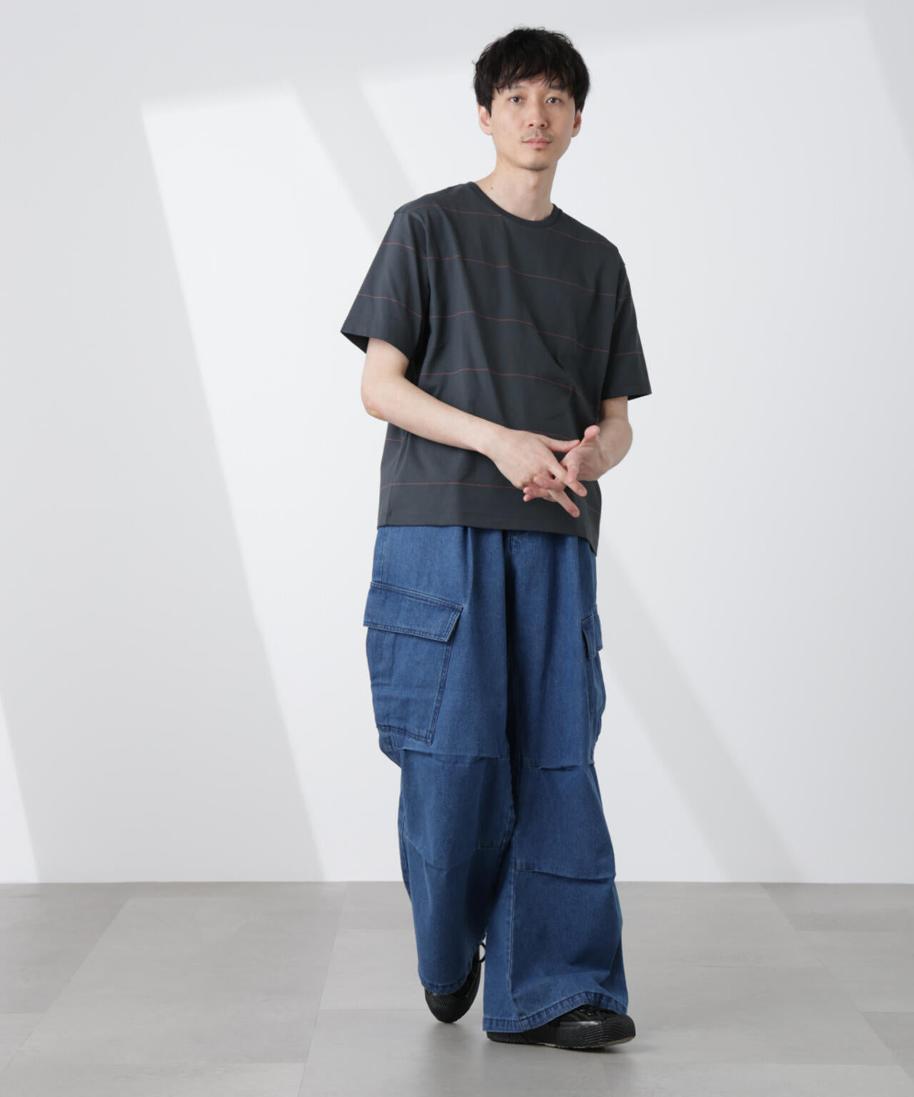 パネルボーダーTシャツ 半袖 6725124230