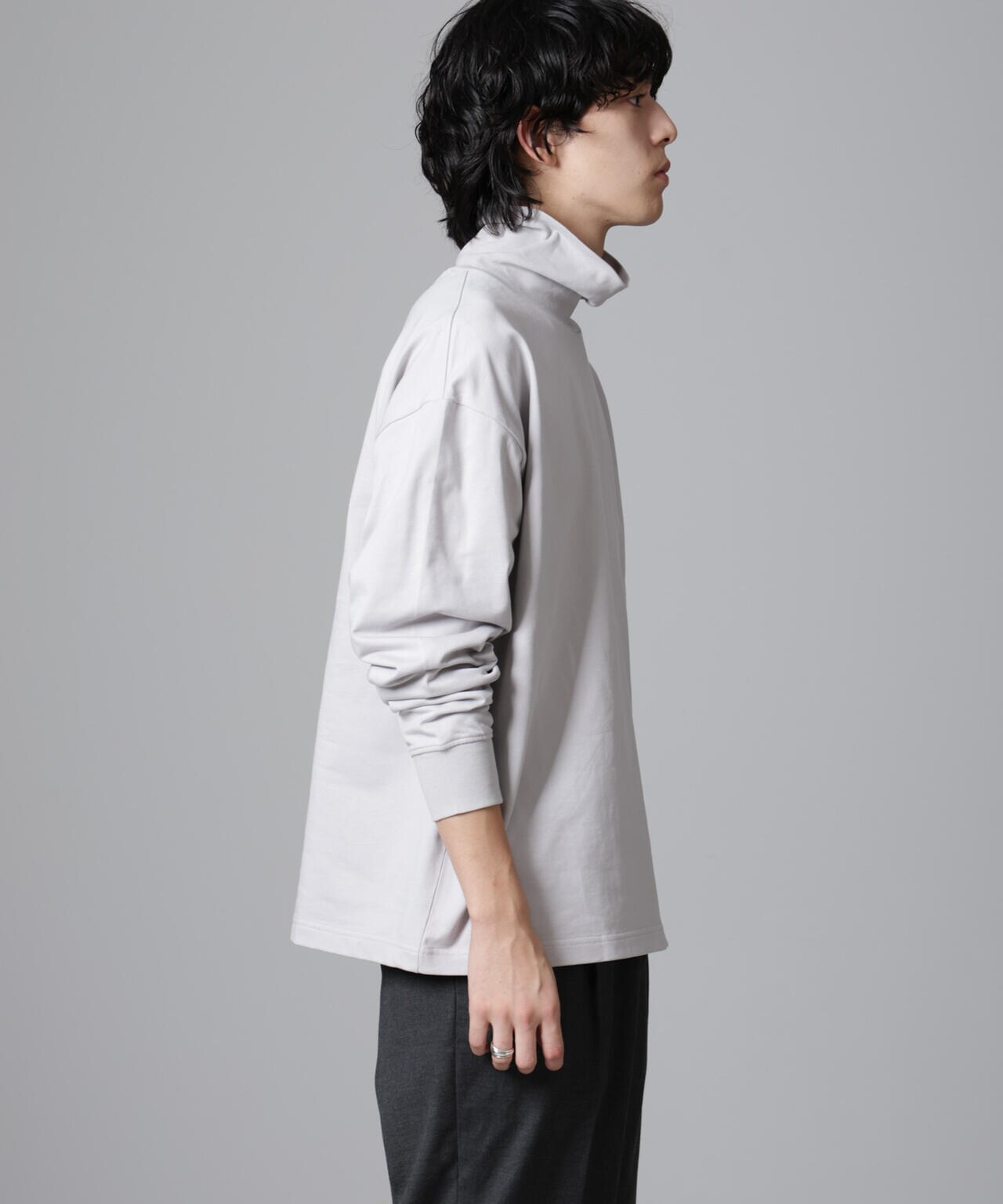 タートルカットミニ裏毛Tシャツ 長袖 6724223235