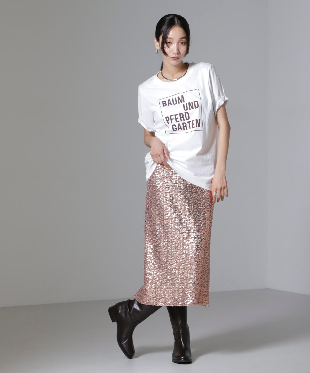 BAUM UND PFERDGARTEN/Sequins スカート(セットアップ可) 6714230014