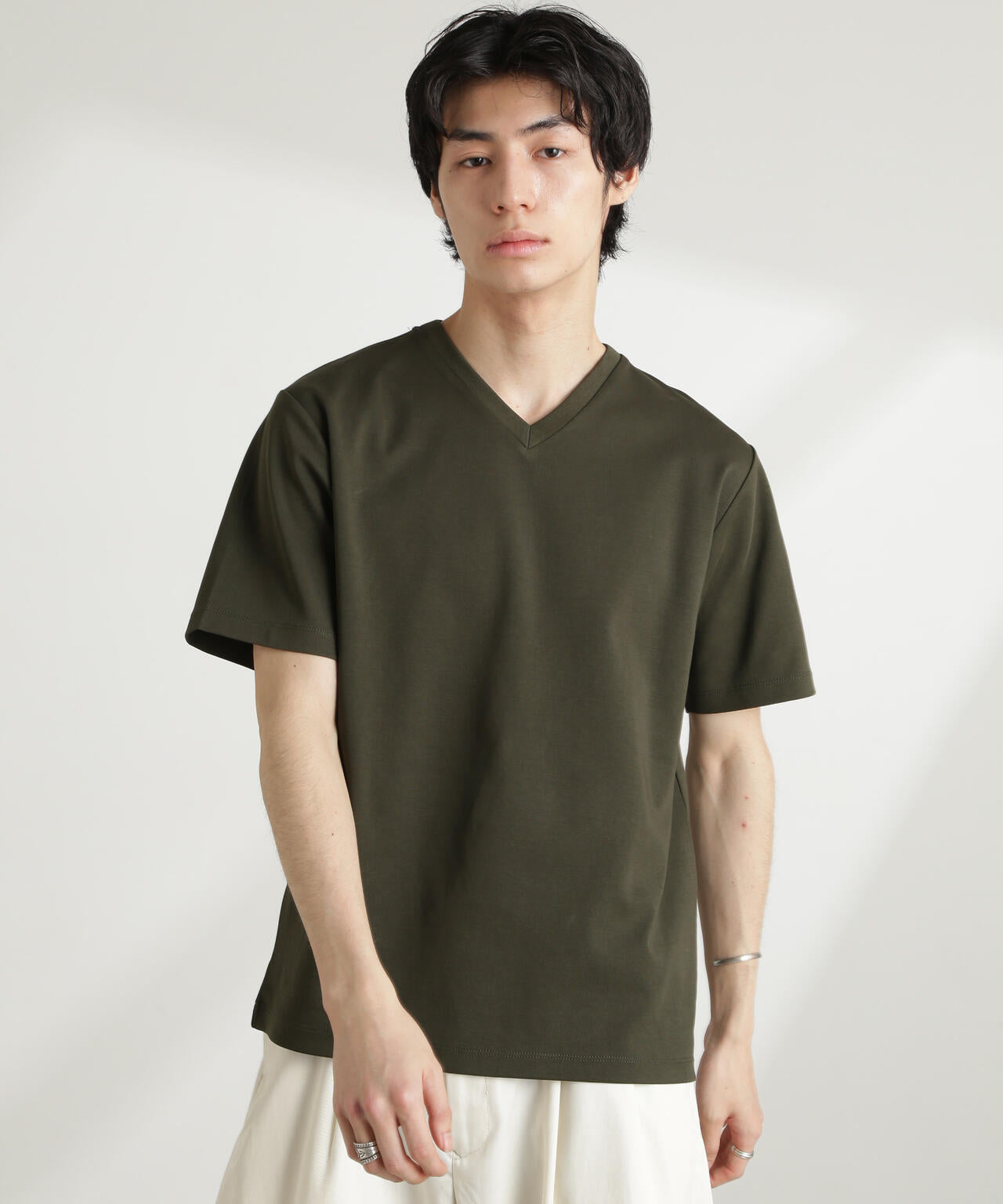 ダブルスムースVネックTシャツ 半袖 6725124214