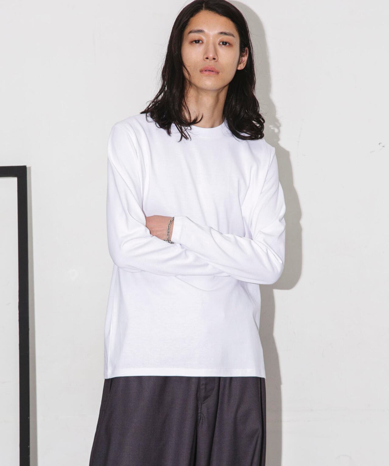 Anti Soaked 汗染み防止 クルーネックTシャツ長袖 6684123208