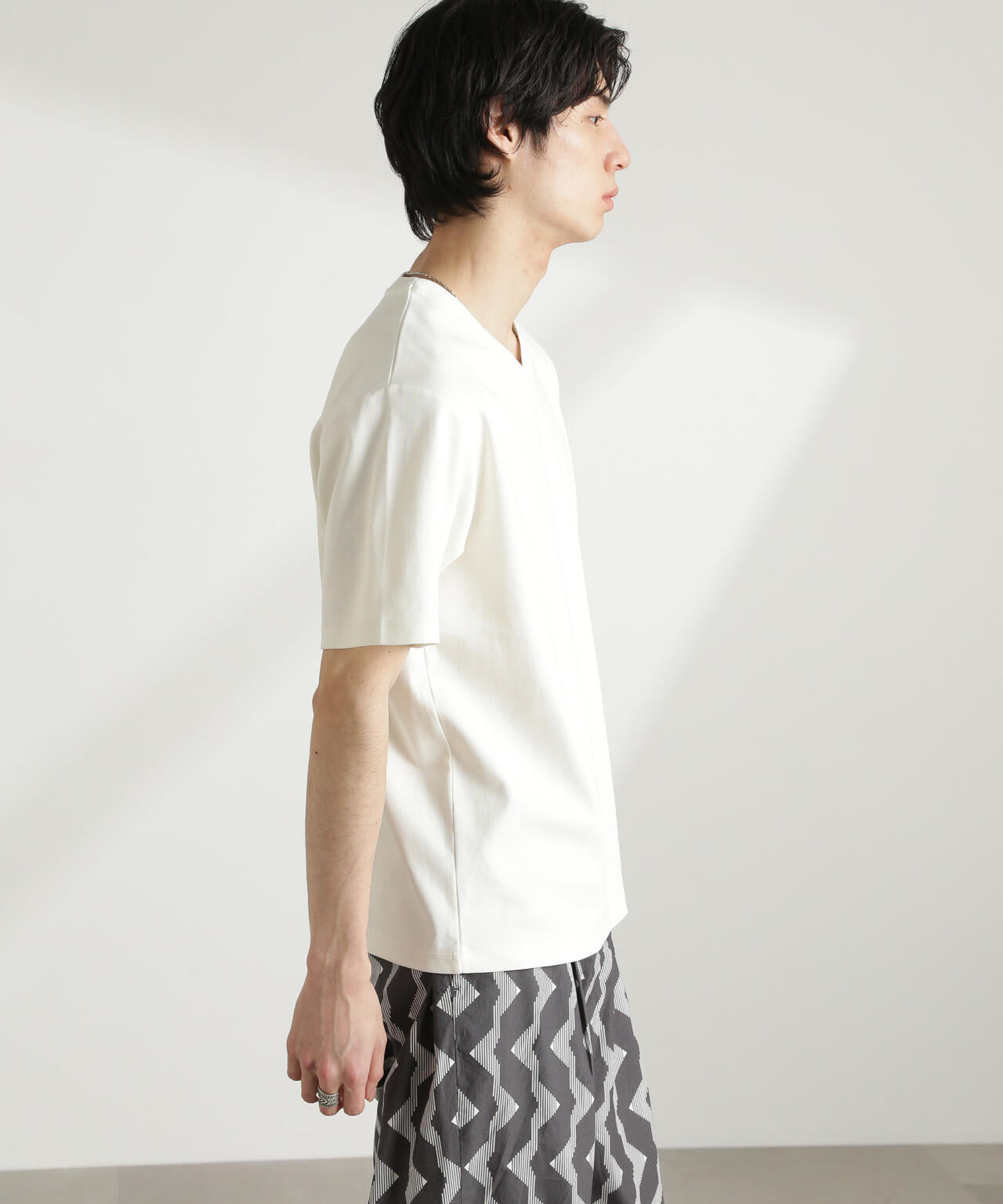 ダブルスムースVネックTシャツ 半袖 6725124214