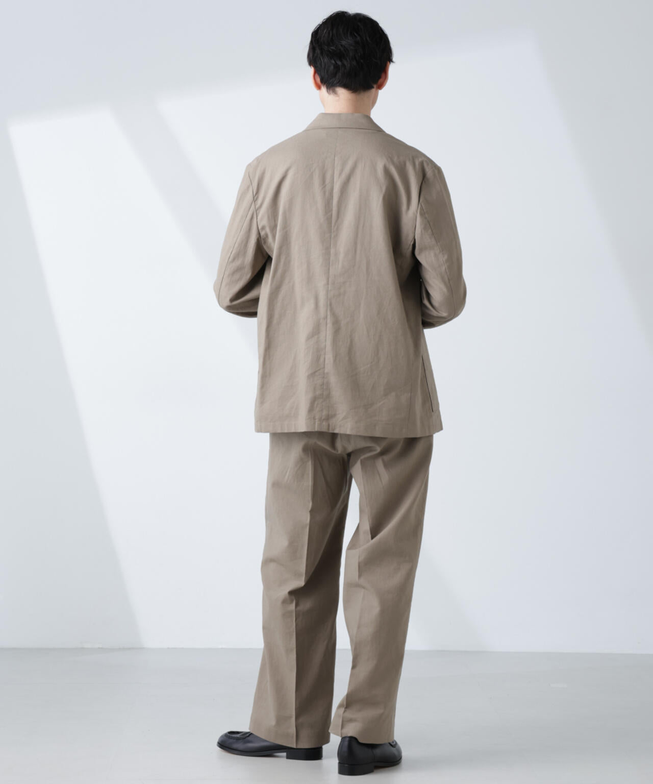 「BELGIUM LINEN FABRICS」リネンコットンストレートパンツ(セットアップ可) 6685127221