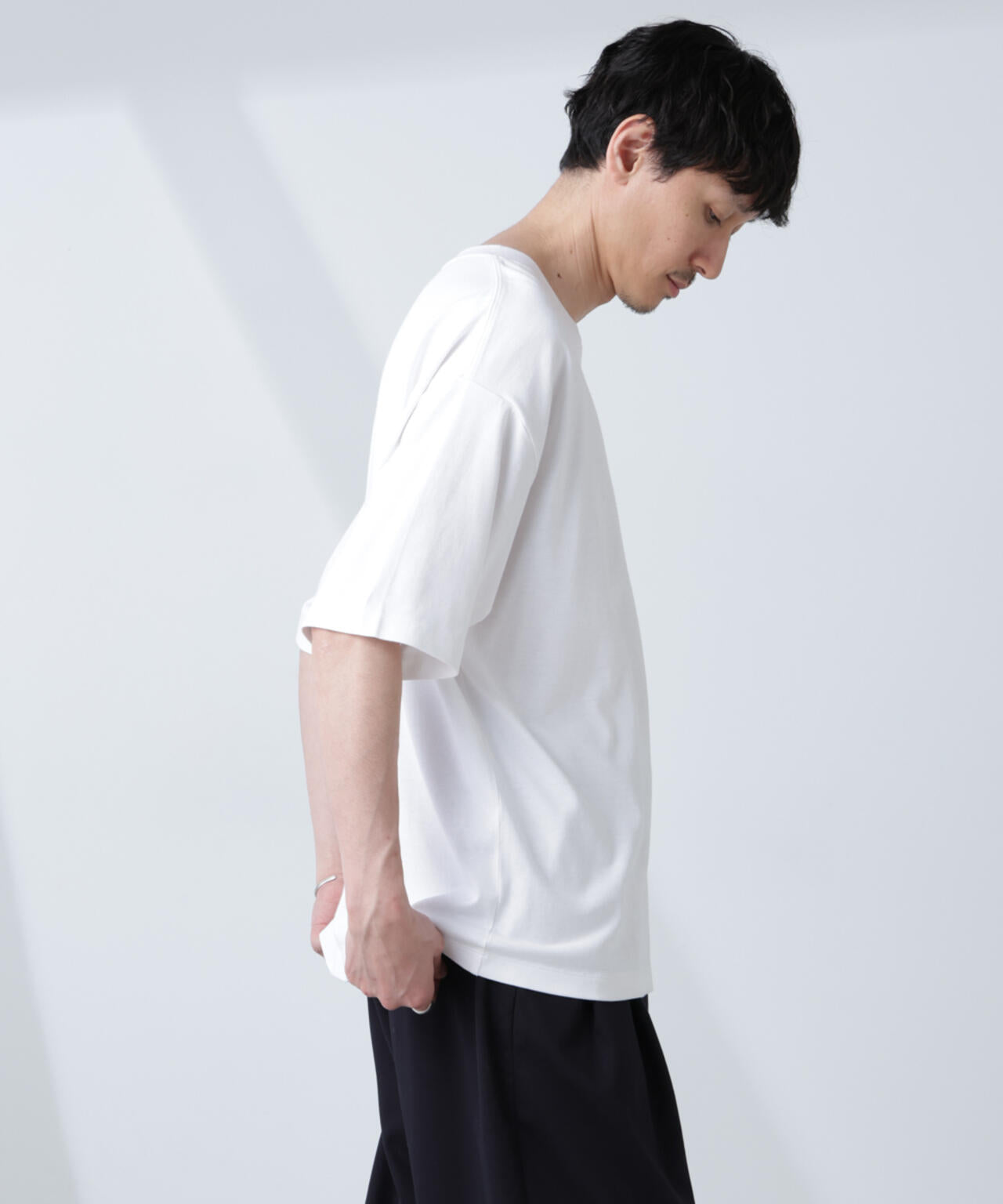 WEB限定/Anti Soaked(R) 汗染み防止 クルーネック ビッグシルエットTシャツ 6685124233