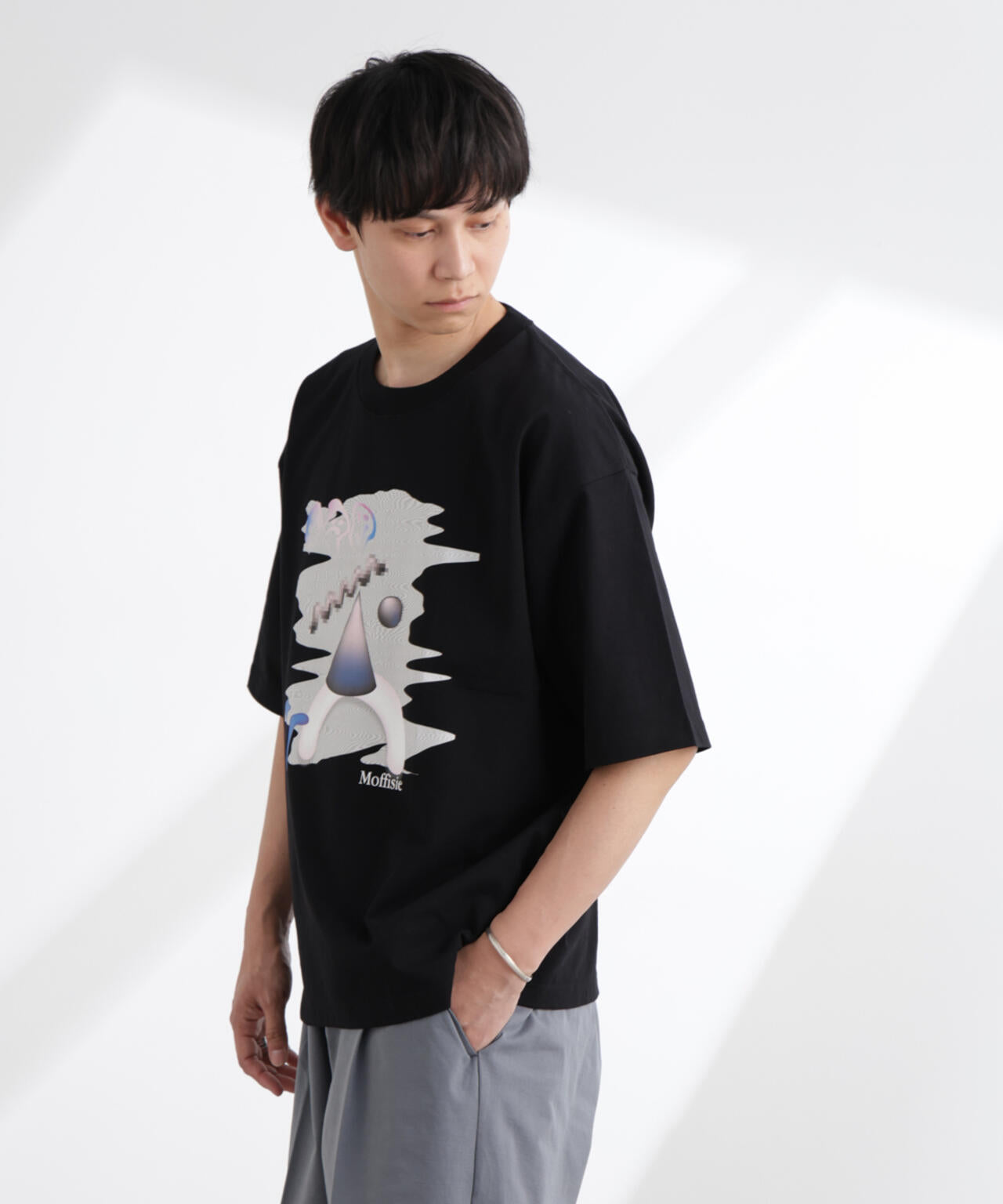 「MOFFISIE」1.0オリジナルプリント Tシャツ 半袖 6725124225