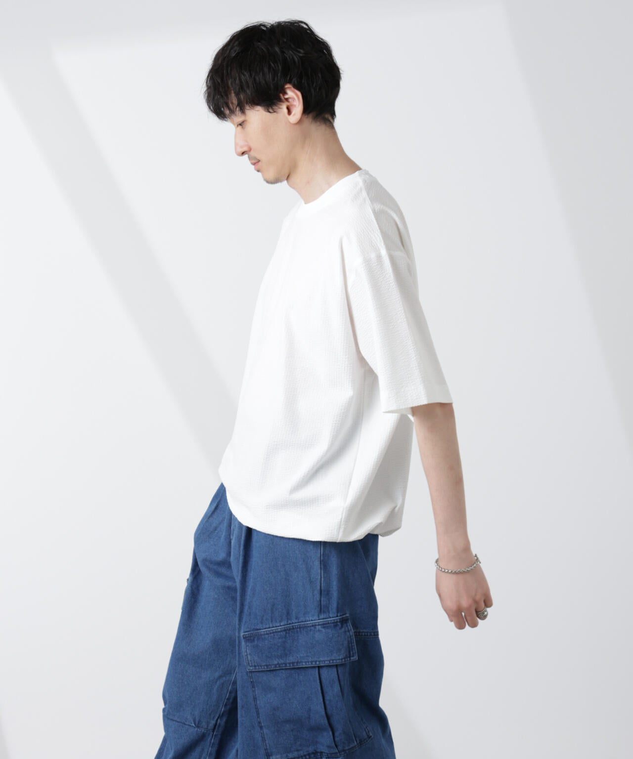 シルケットサッカーワイドTシャツ 半袖 6725124210