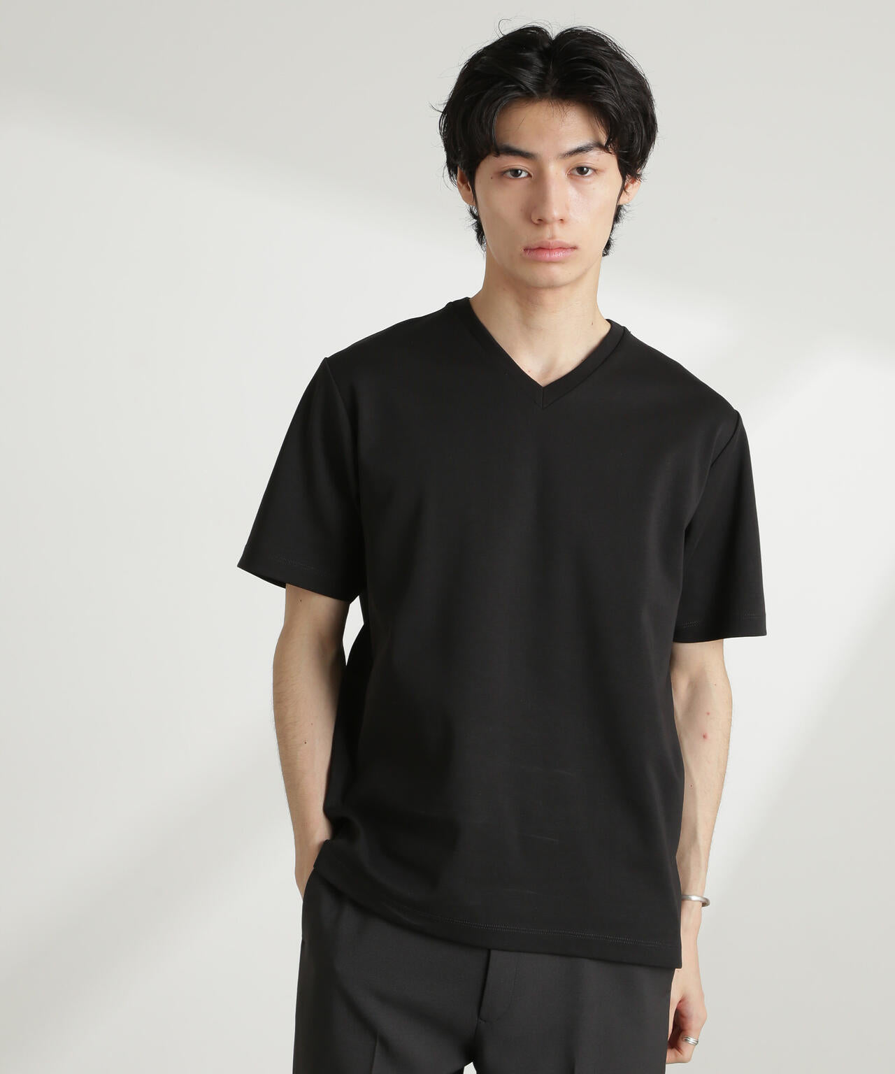 ダブルスムースVネックTシャツ 半袖 6725124214