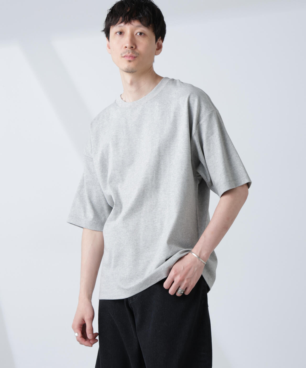 WEB限定/Anti Soaked(R) 汗染み防止 クルーネック ビッグシルエットTシャツ 6685124233