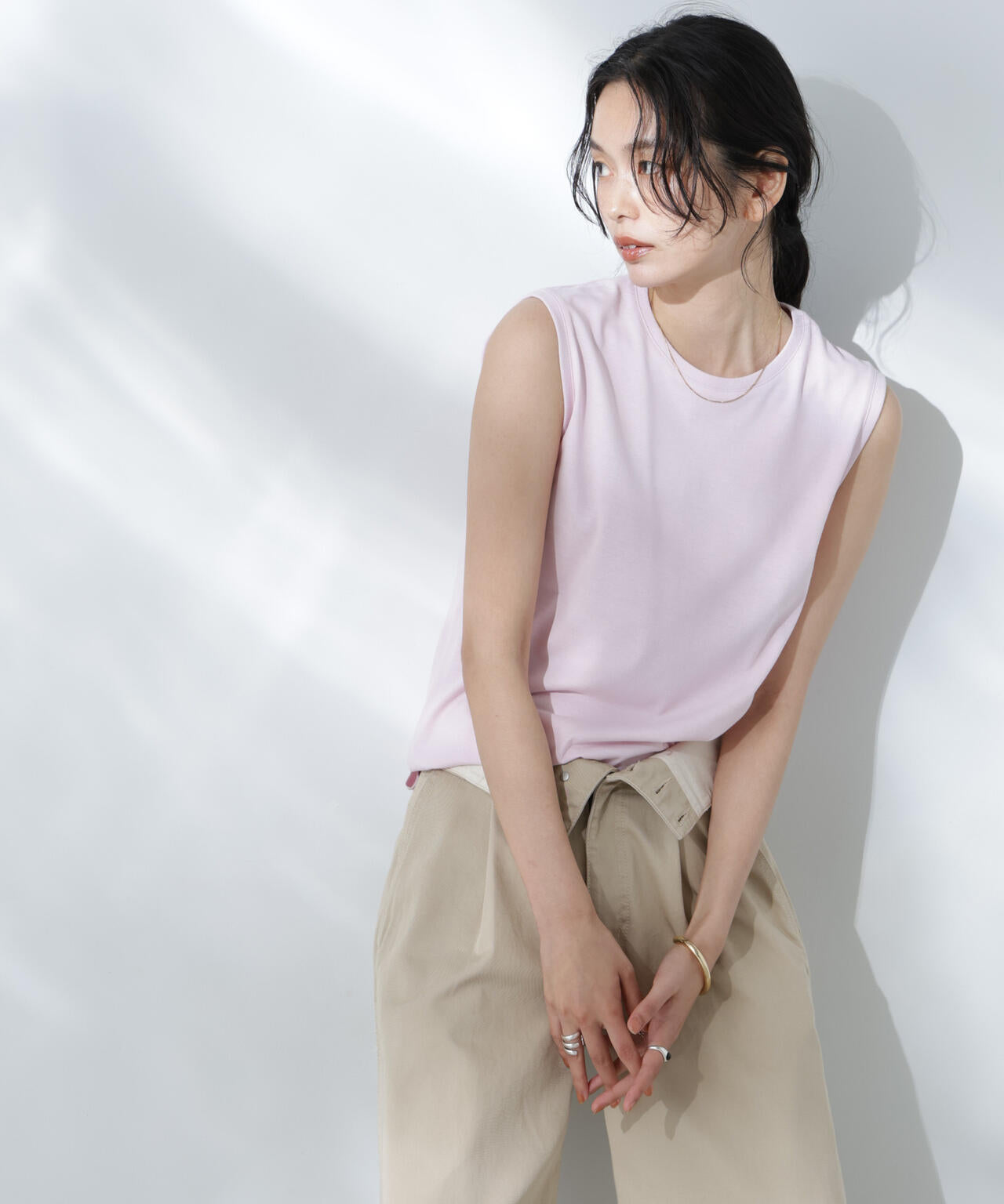Anti Soaked(R) 汗染み防止カラフルノースリTシャツ 6695124307