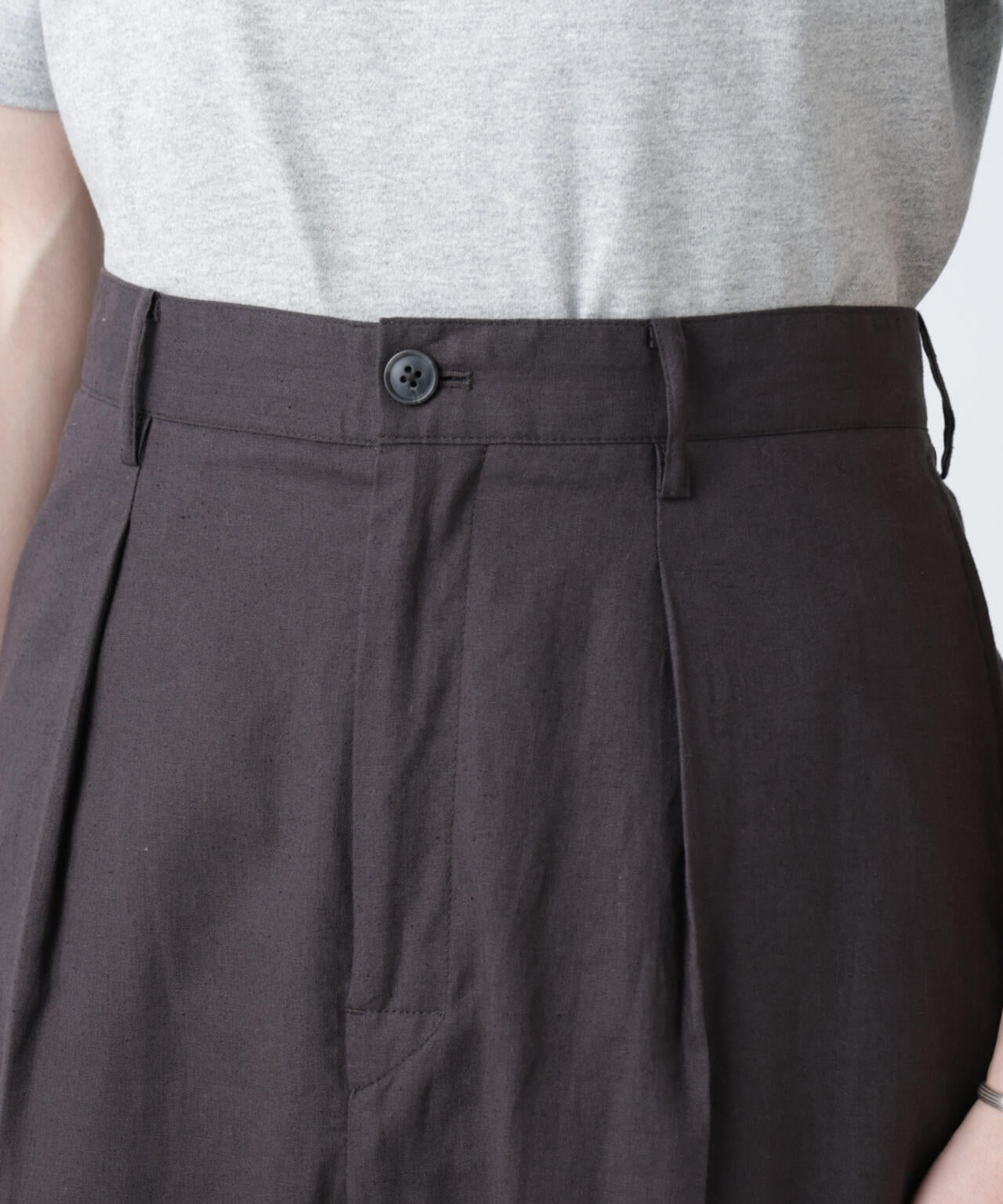 「BELGIUM LINEN FABRICS」リネンコットンストレートパンツ(セットアップ可) 6685127221