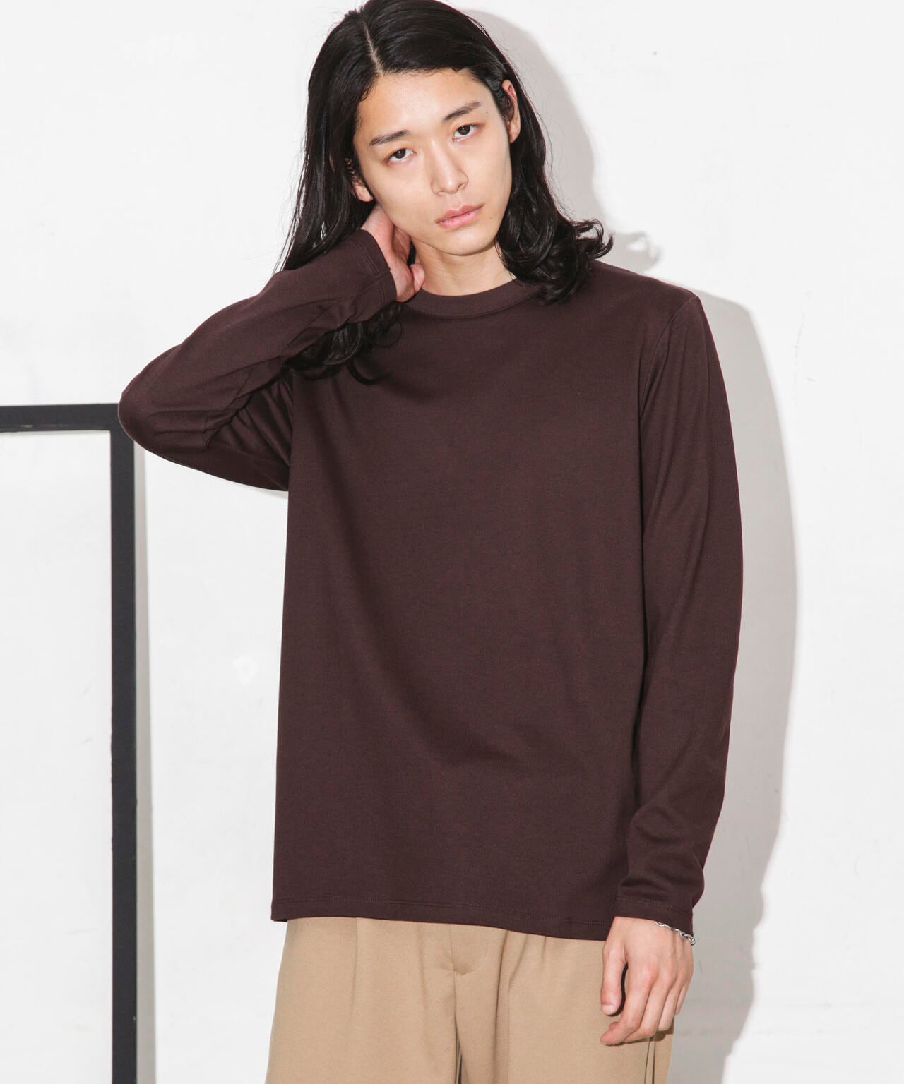 Anti Soaked 汗染み防止 クルーネックTシャツ長袖 6684123208