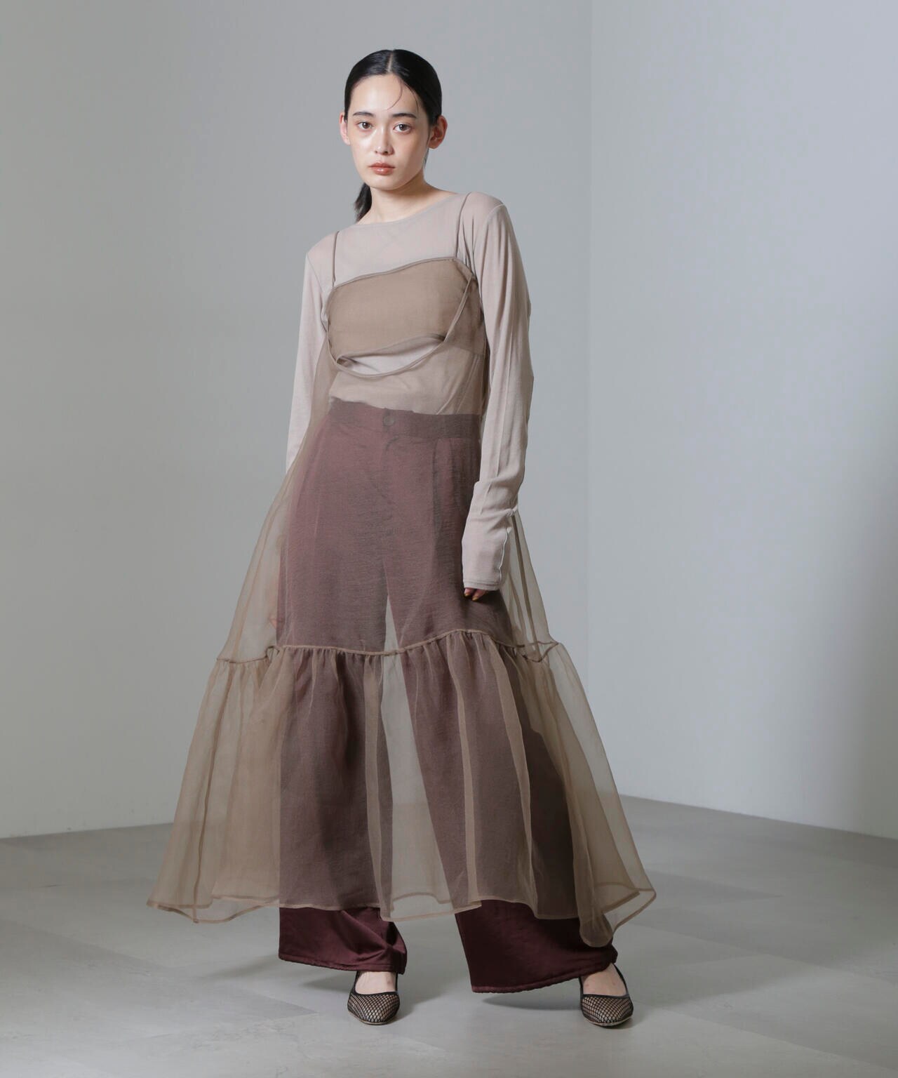 ESTHE/Cut-Out Organza Dress 6714219021