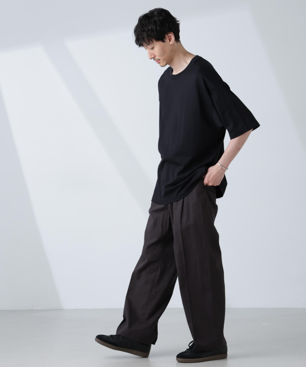 WEB限定/Anti Soaked(R) 汗染み防止 クルーネック ビッグシルエットTシャツ 6685124233