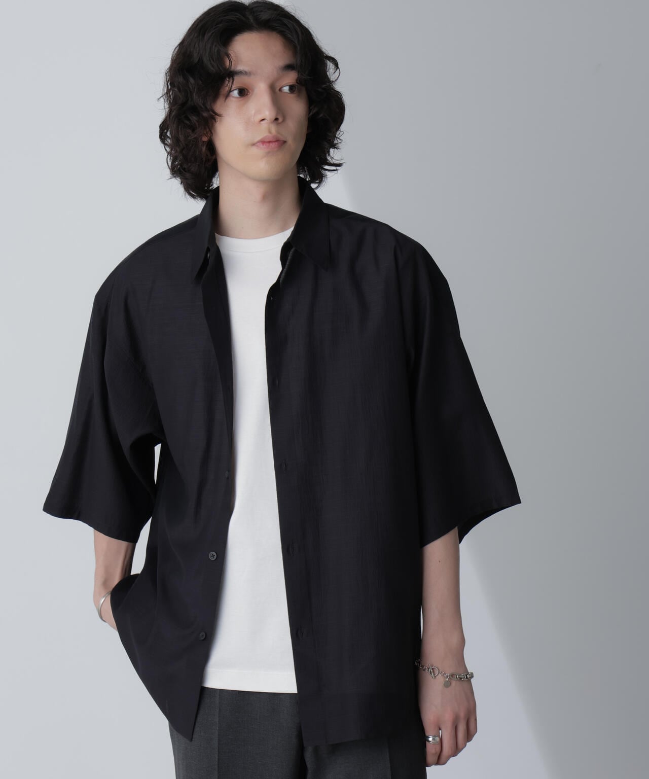 リラックスシアーシャツ 半袖 6724121231