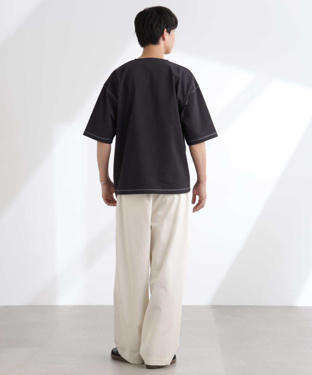 ヘビーオンスワイドヘンリーネックTシャツ 半袖 6725124227