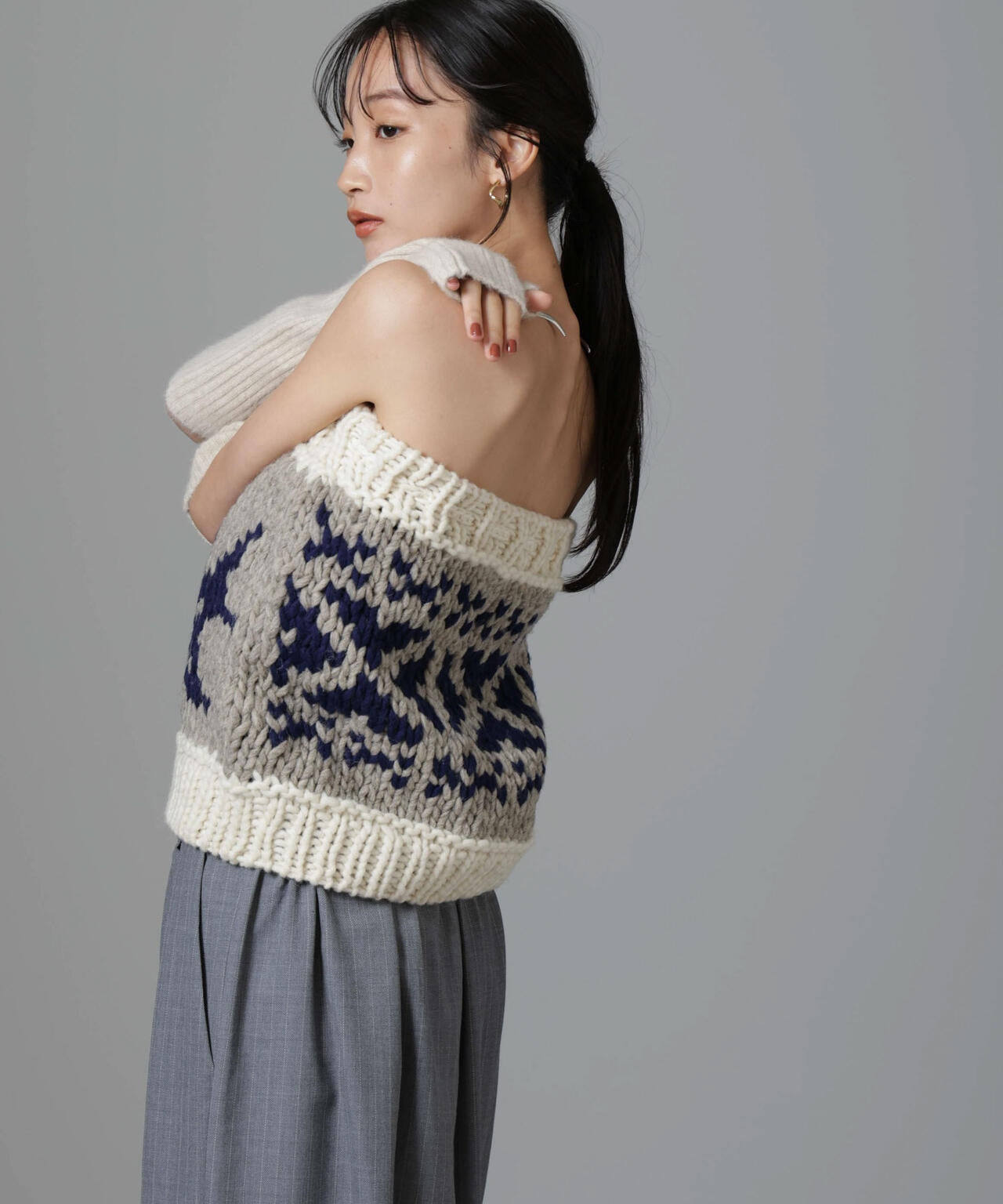 RhodolirioN/Cowichan Two-way Sweater 6714222053