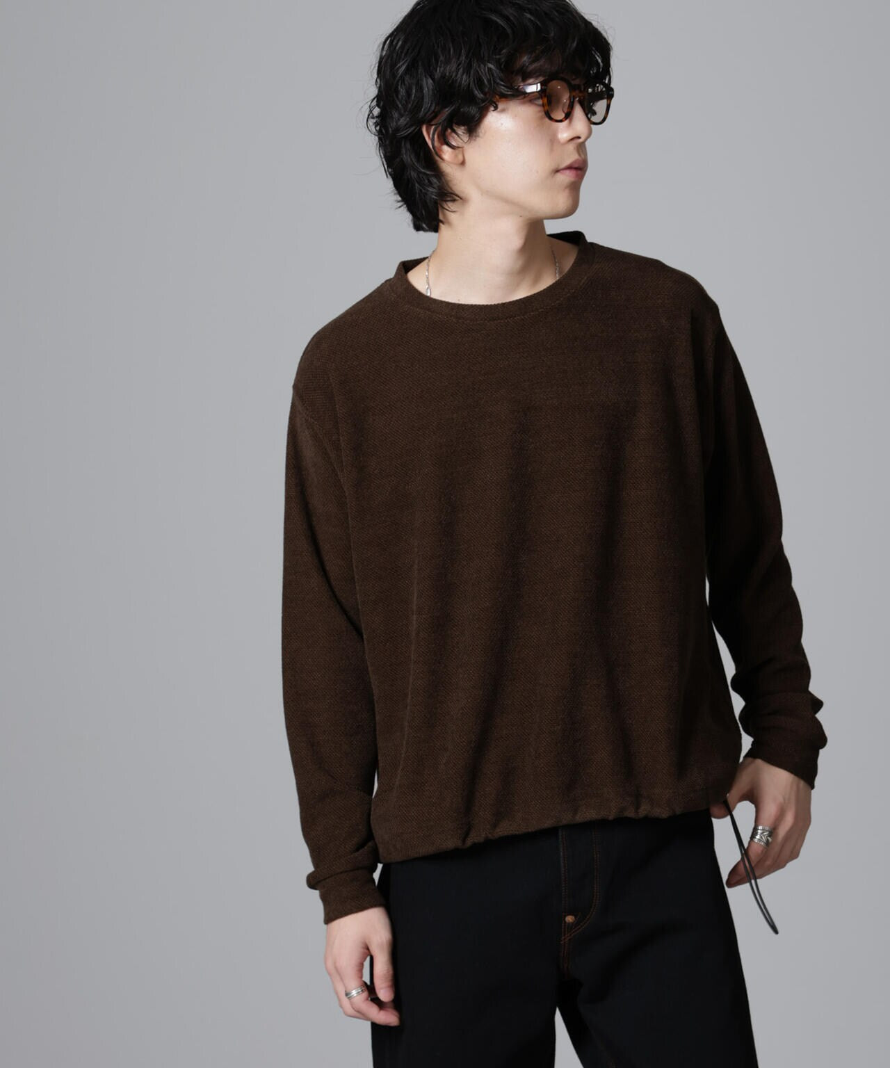 モールライクドローコードプルオーバー 長袖 6724223237