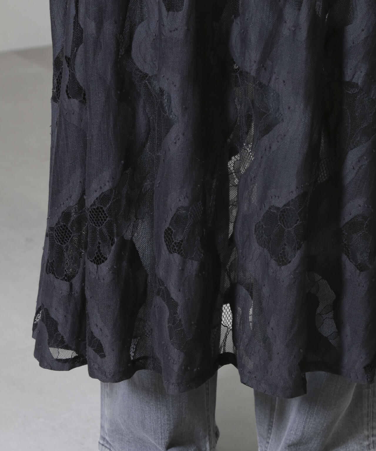 ESTHE/Sheer Lace Slip Dress 6714219022