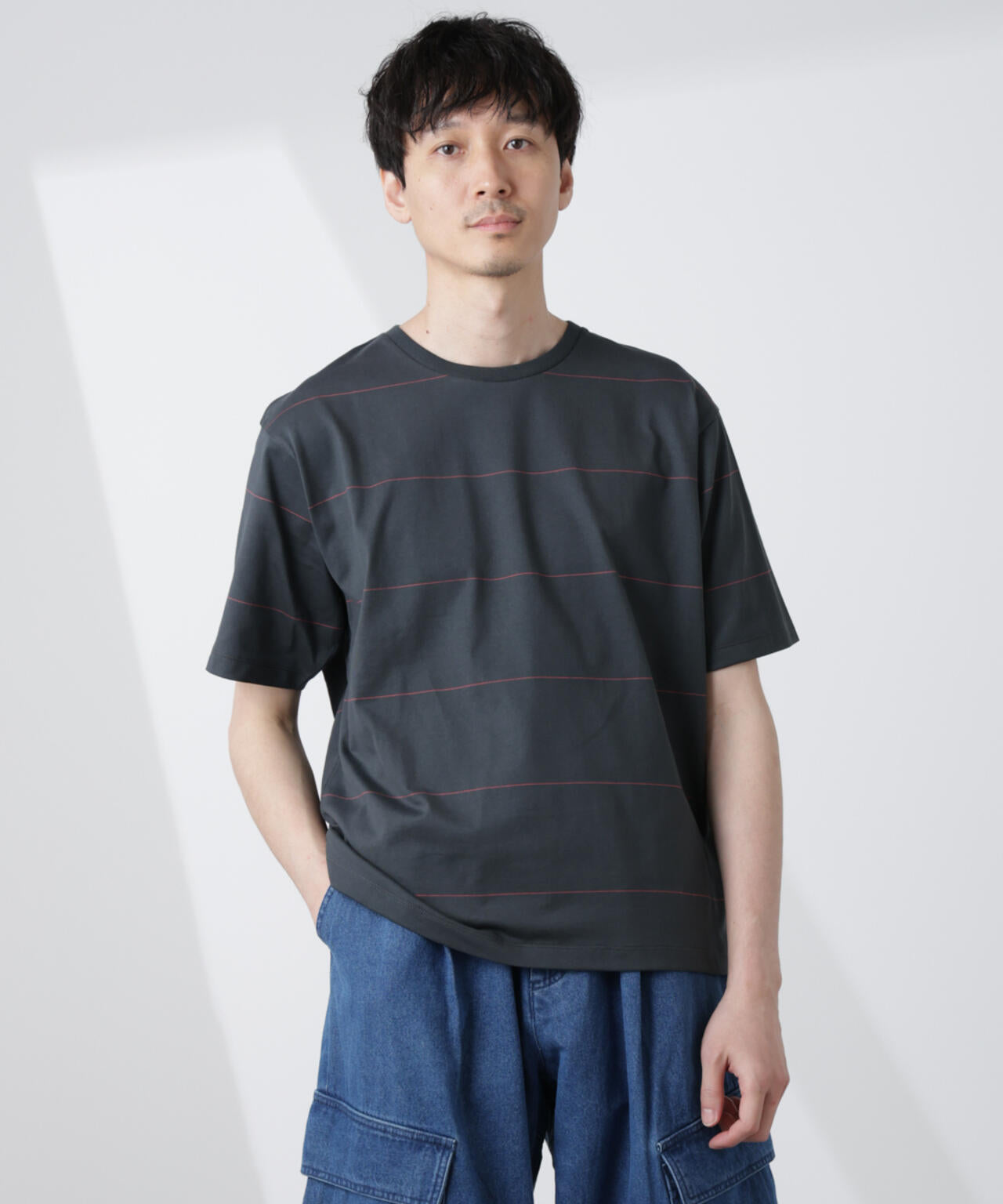 パネルボーダーTシャツ 半袖 6725124230
