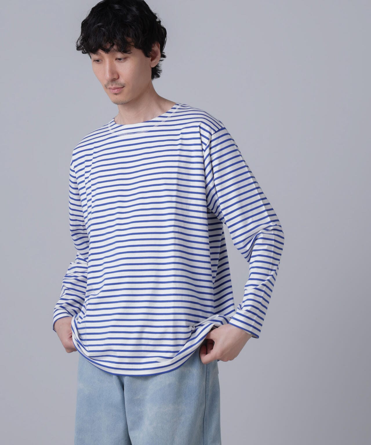 「NJ/CLUB」HOMESTOCKボーダーボートネックTシャツ 6684223201