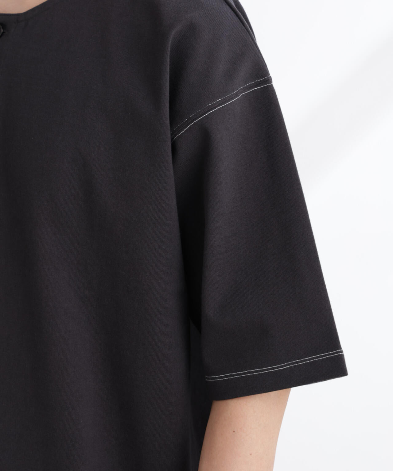 ヘビーオンスワイドヘンリーネックTシャツ 半袖 6725124227