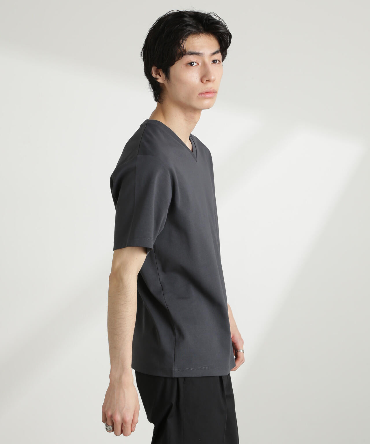 ダブルスムースVネックTシャツ 半袖 6725124214