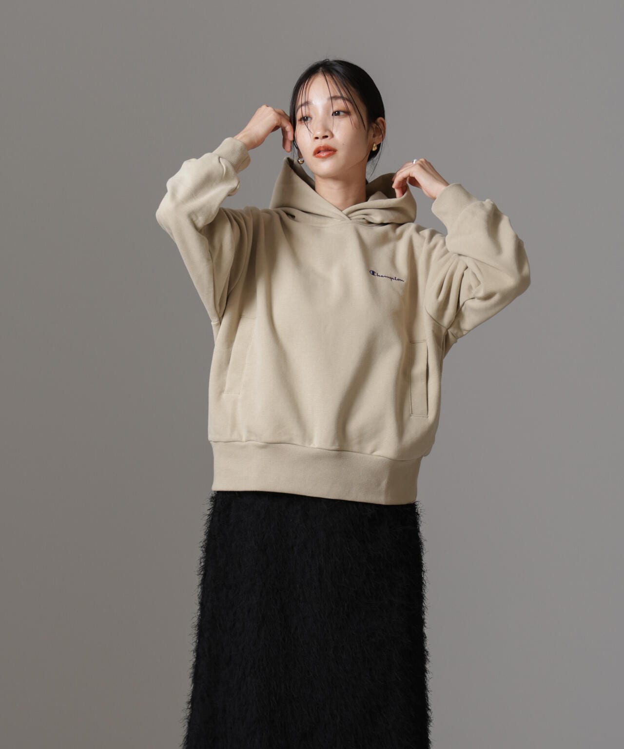 Champion/HOODED SWEATSHIRT 6714223032