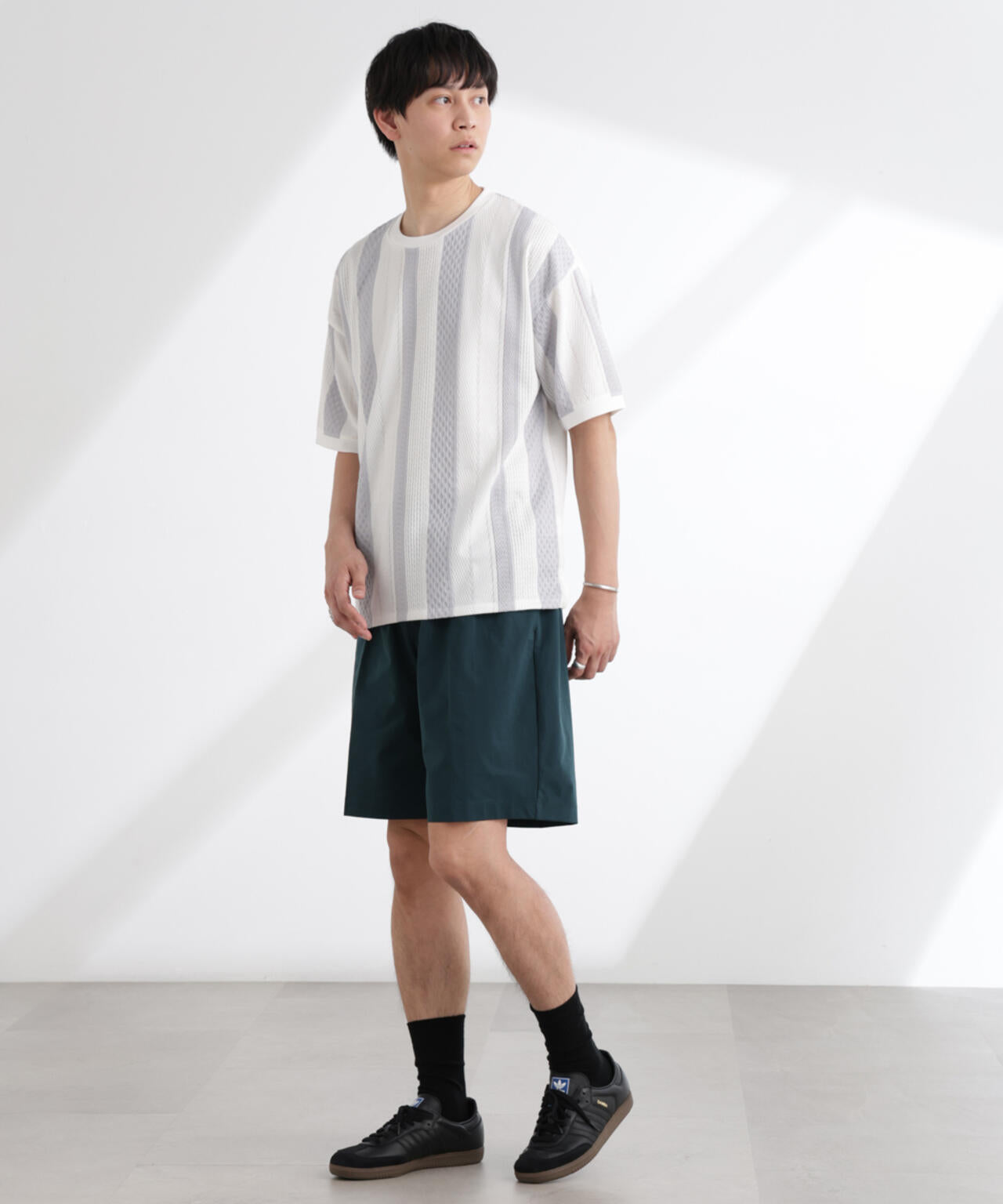 ストライプジャガードTシャツ 半袖 6725124221