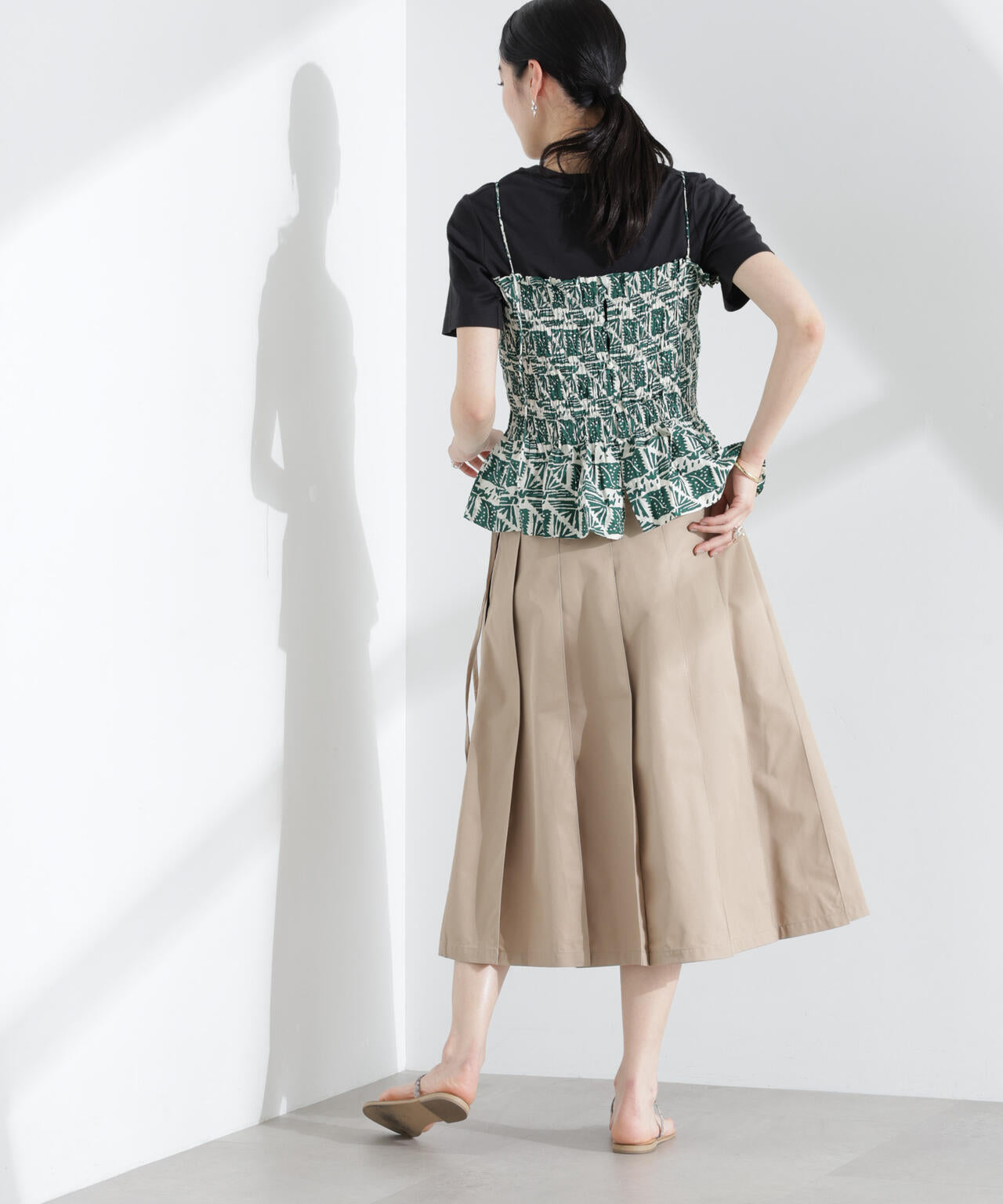 BAUM UND PFERDGARTEN/Heavy Cotton プリーツスカート 6715130009