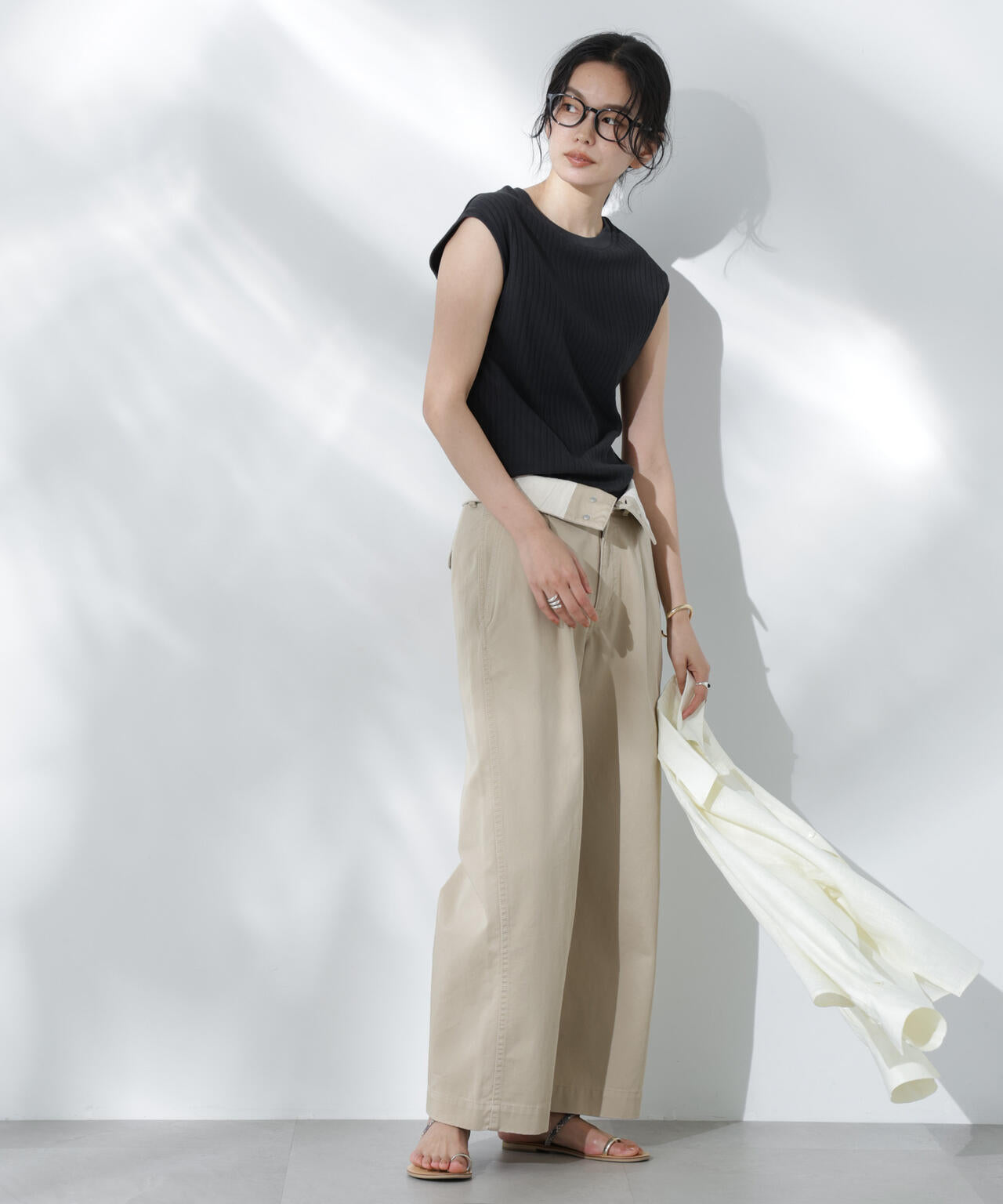 Anti Soaked(R) 汗染み防止リブノースリーブTシャツ(セットアップ可) 6695124305