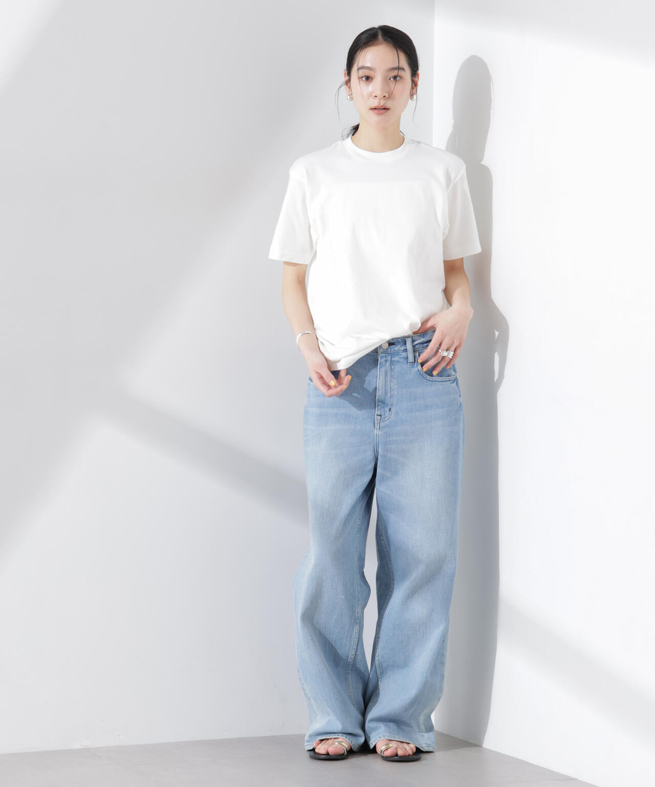 Hanes/1P T-SHIRTS SHIRO クルーネックTシャツ 6715124010