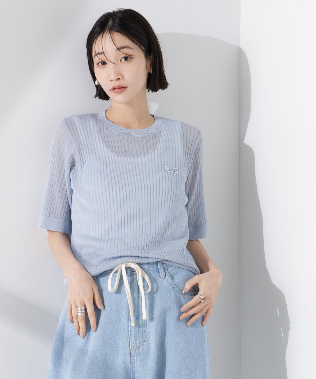 PENNEYS別注TheFOXシアーリブニットトップス 6735122326
