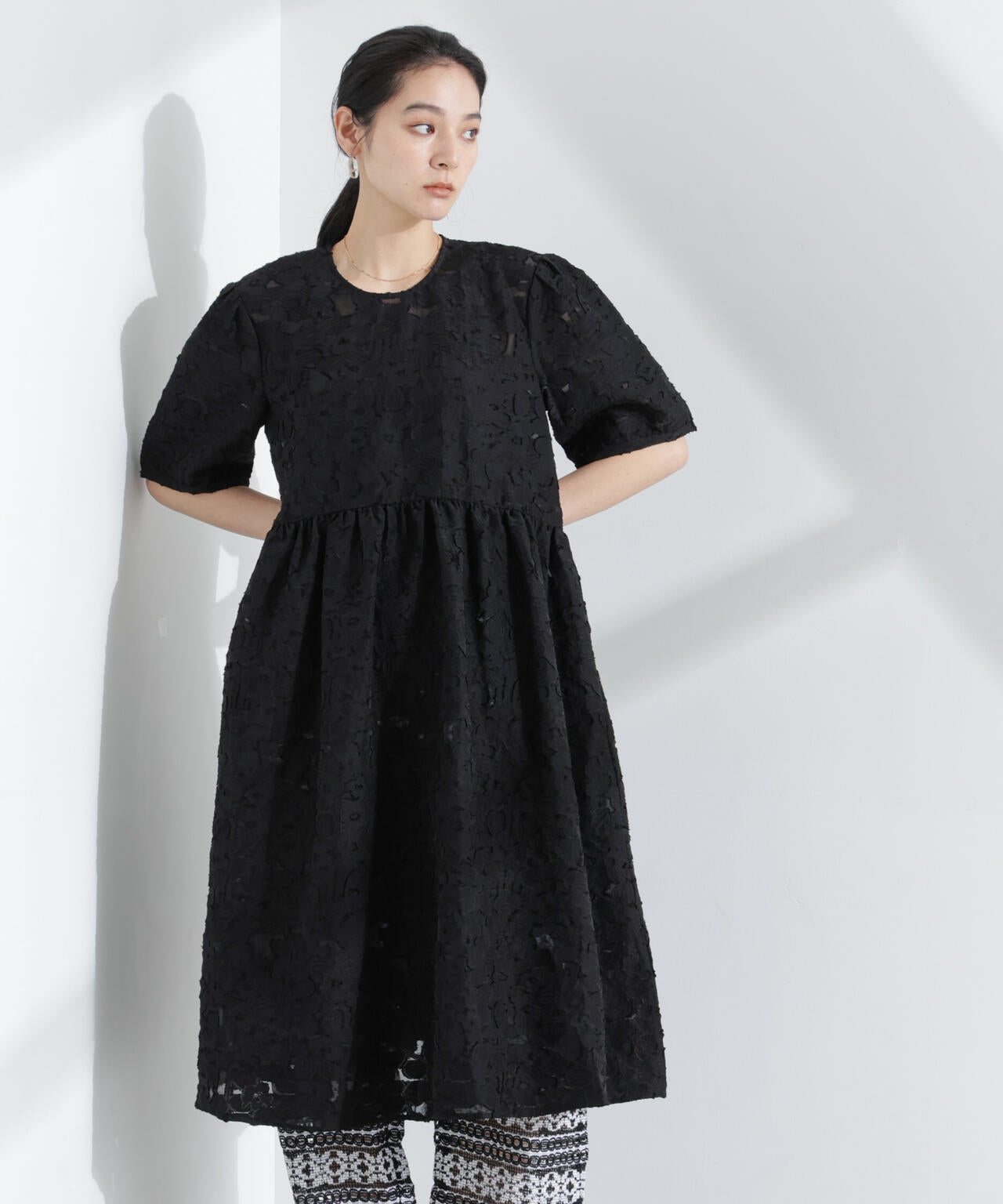 BAUM UND PFERDGARTEN/Flower Jacquard ワンピース 6715119047