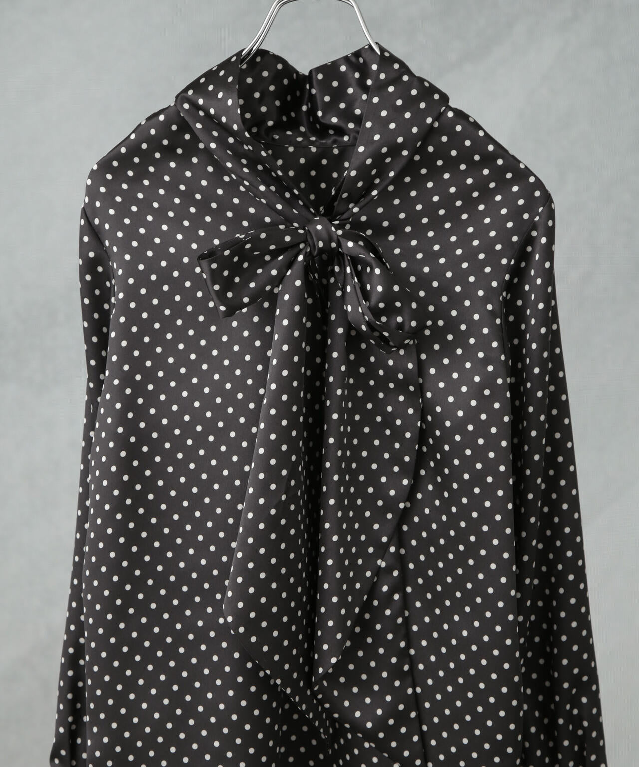 RhodolirioN/Bow Blouse - Polka Dots Sateen 6715120030