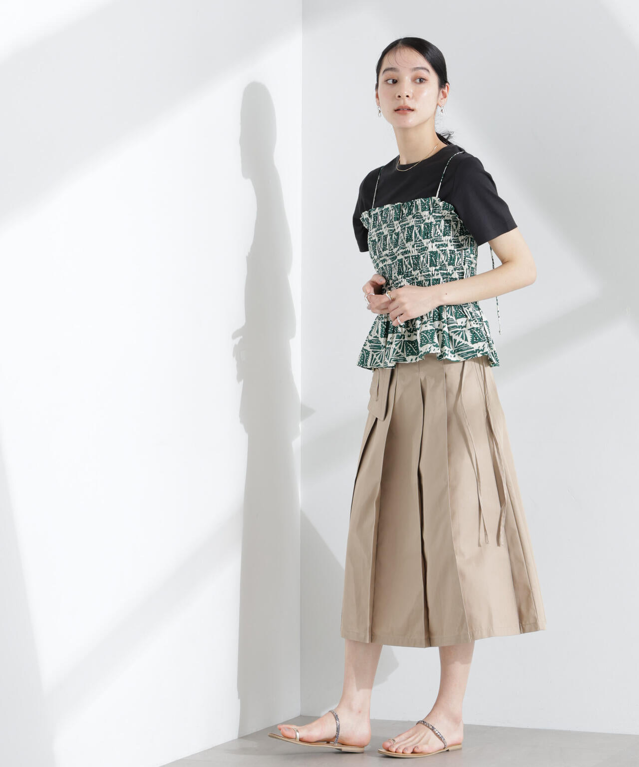 BAUM UND PFERDGARTEN/Heavy Cotton プリーツスカート 6715130009