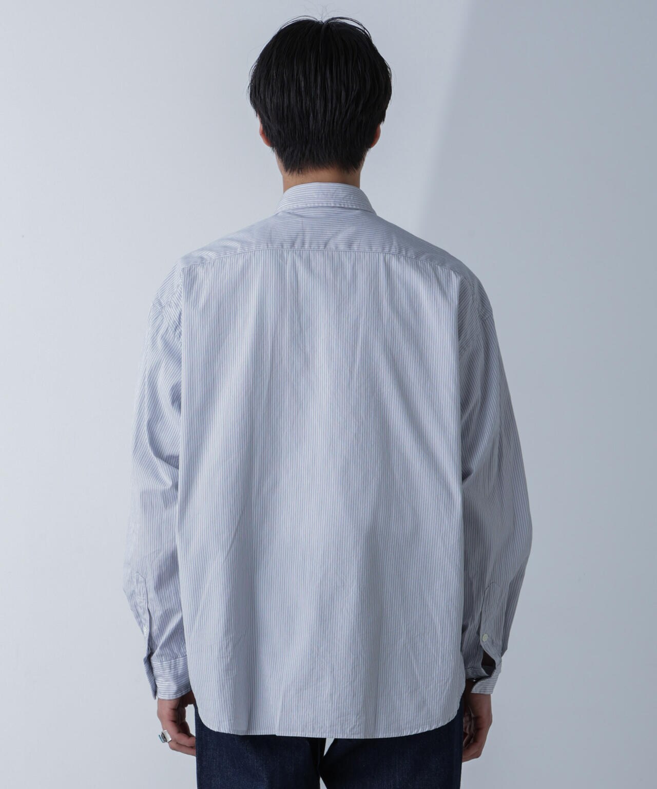 PORTER CLASSIC/ROLL UP STRIPE SHIRT 6704120089