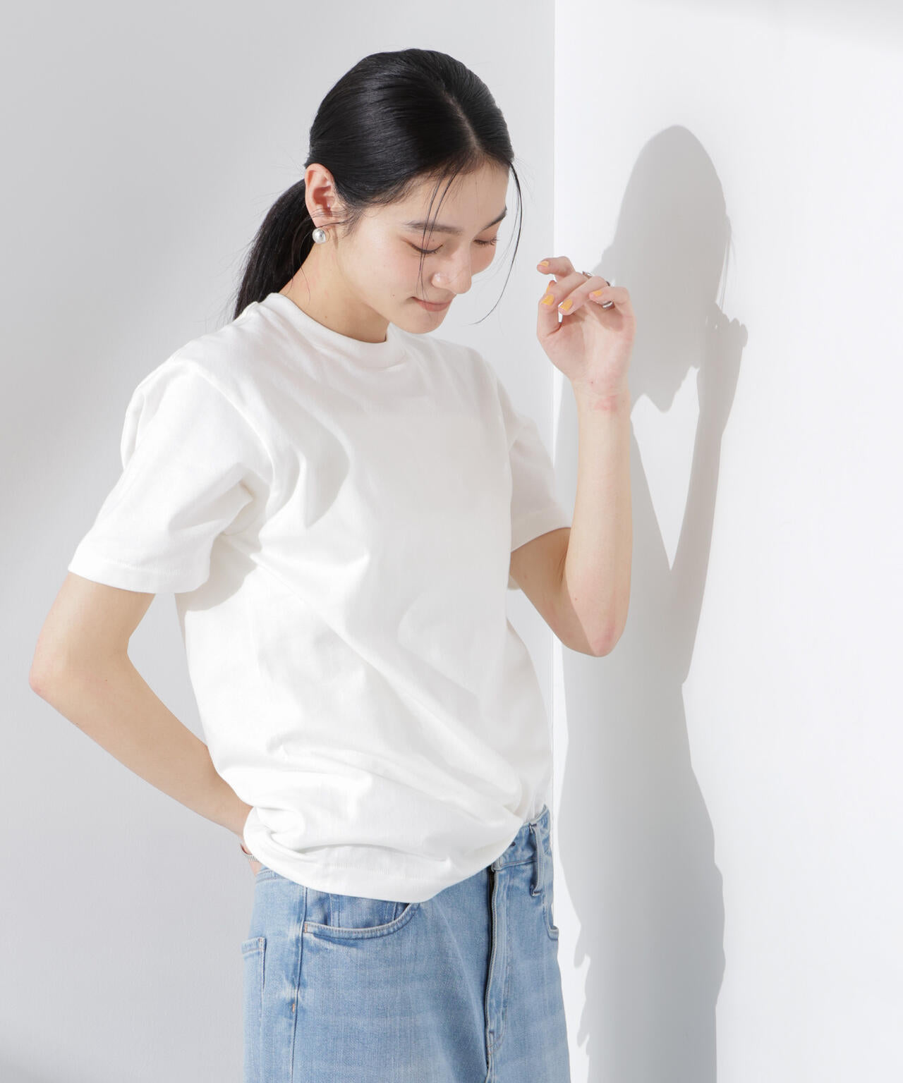 Hanes/1P T-SHIRTS SHIRO クルーネックTシャツ 6715124010