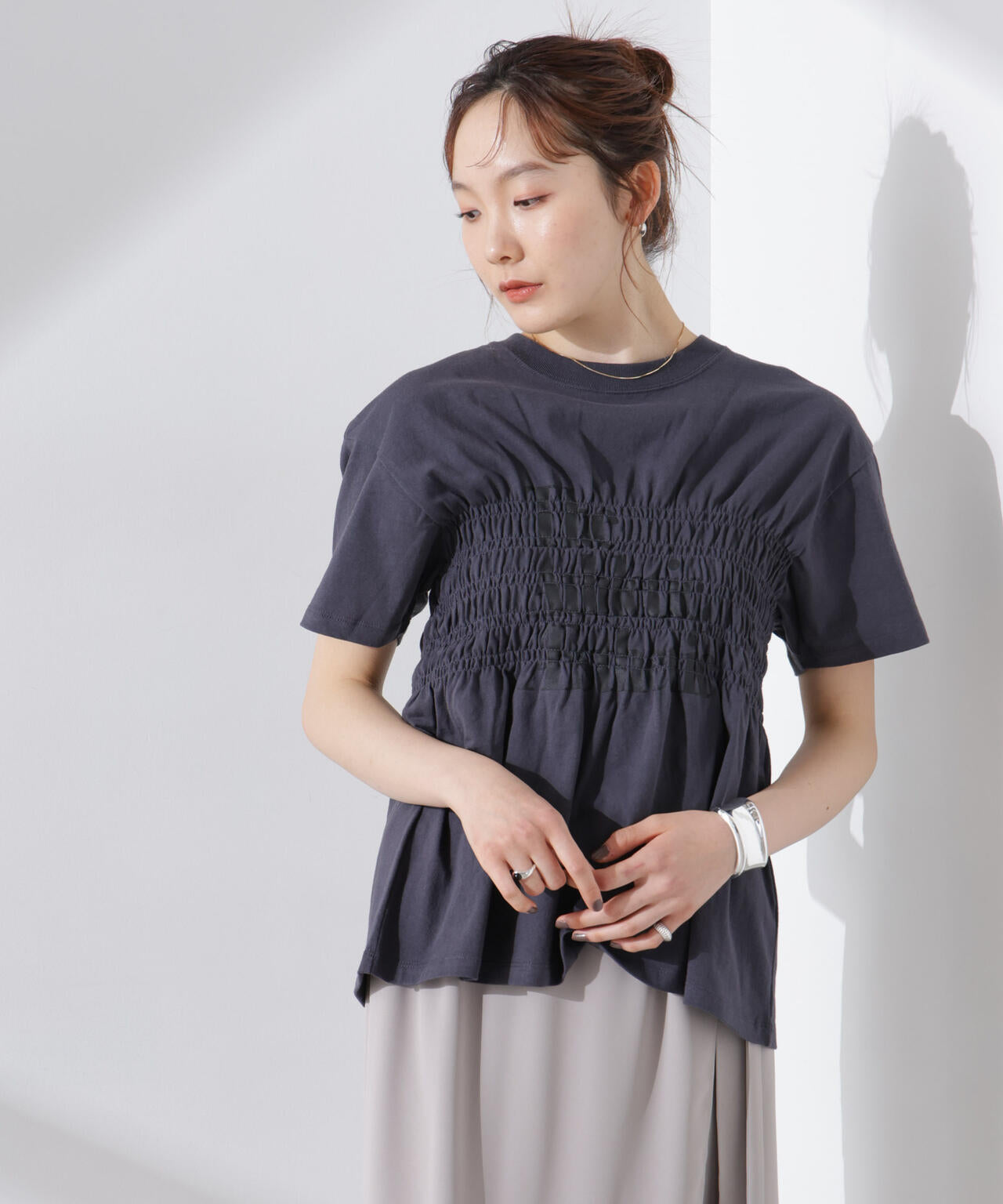 RUSSELL ATHLETIC/別注 Jersey Shirring T 6715124035