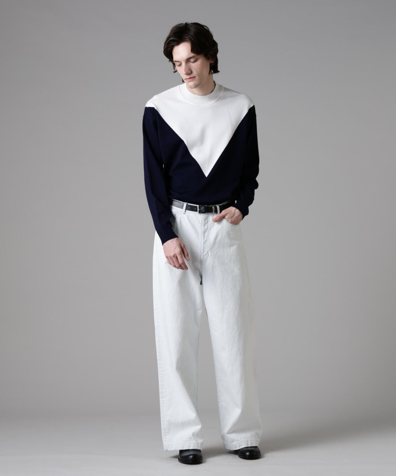 「ASSEMBLANC」スーパーブリーチワイドデニムパンツ(セットアップ可) 6685127238